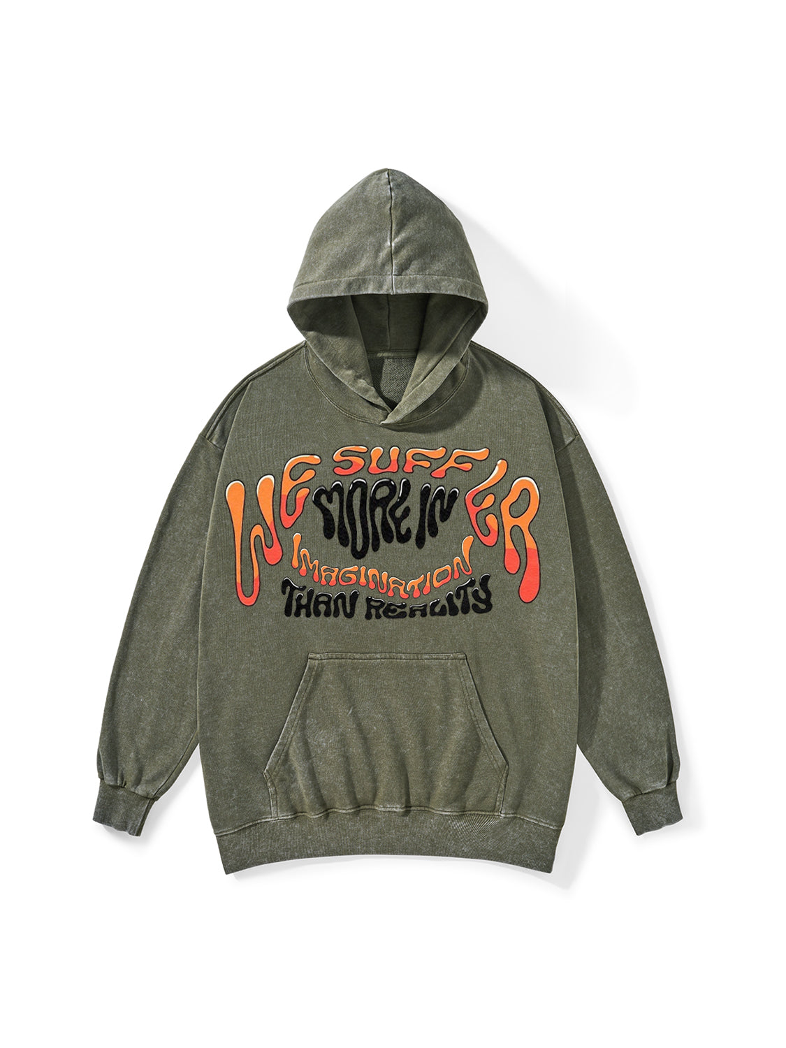 IMAGINATION THAN REALITY WASHED HOODIE