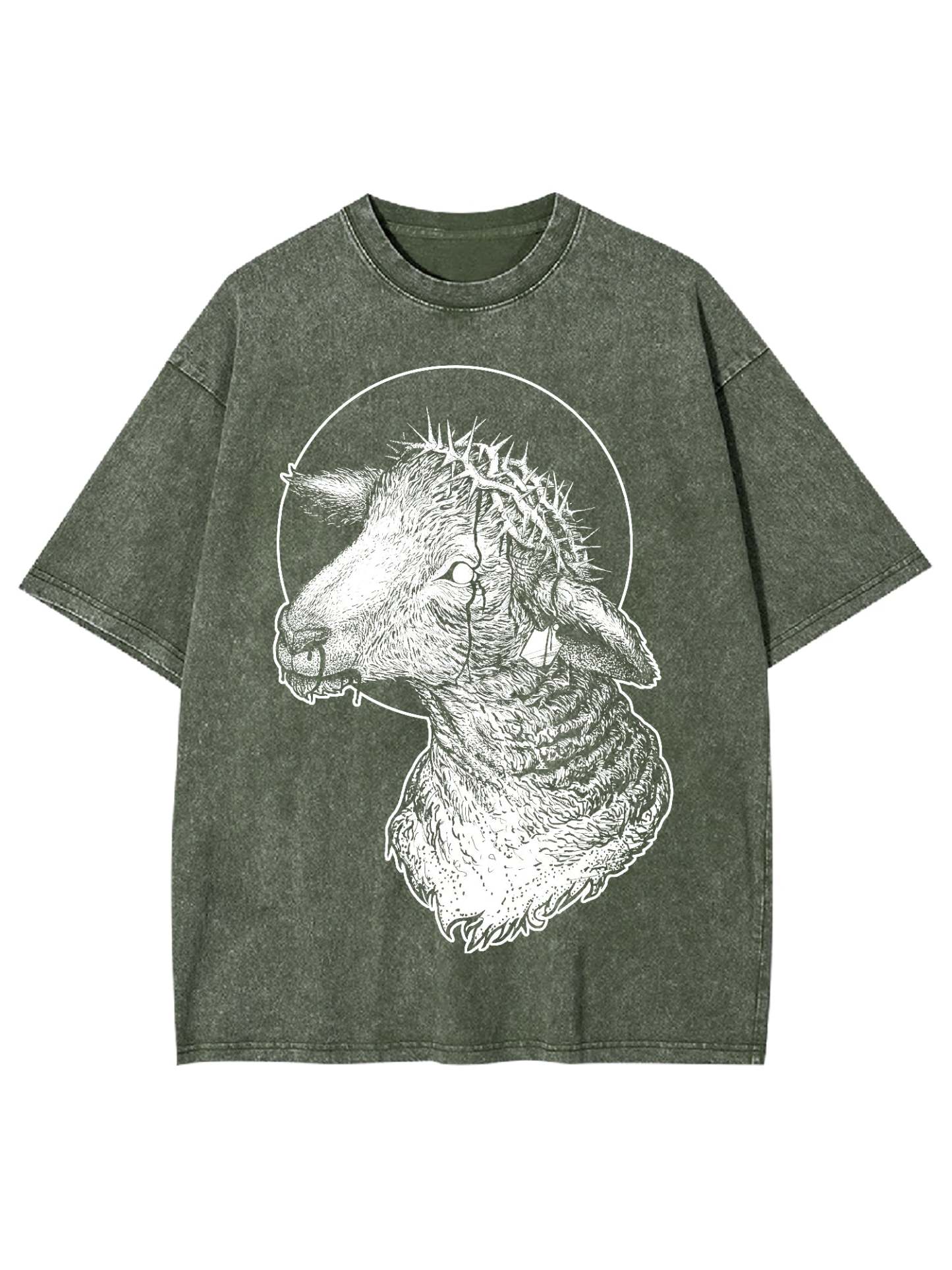 Lamb Of God Washed Tshirt-ClassyOutlaw Sale
