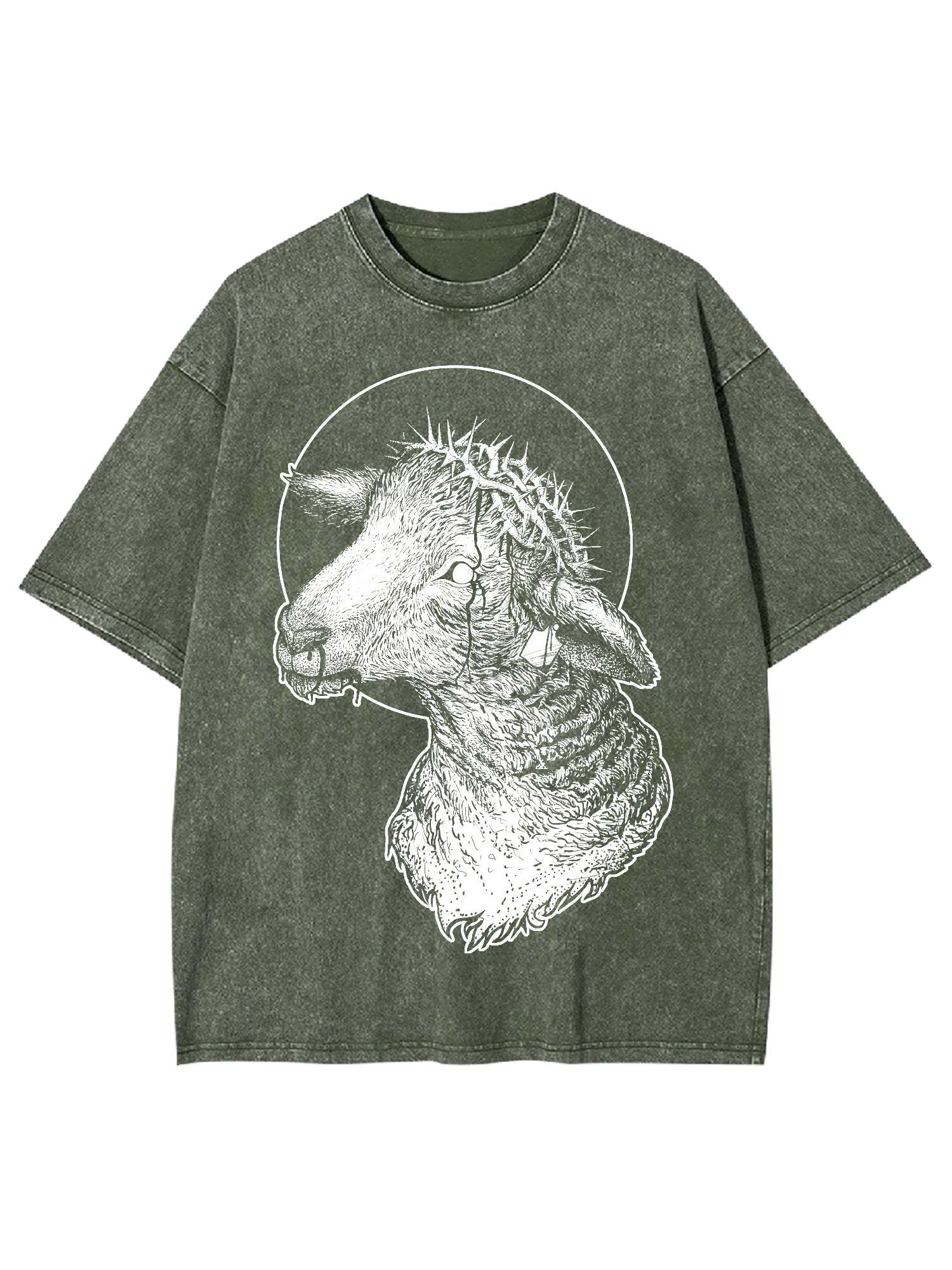 Lamb Of God Washed Tshirt-ClassyOutlaw Sale