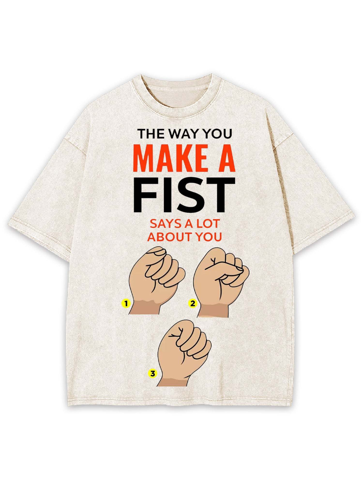Make A Fist Washed Tshirt-ClassyOutlaw