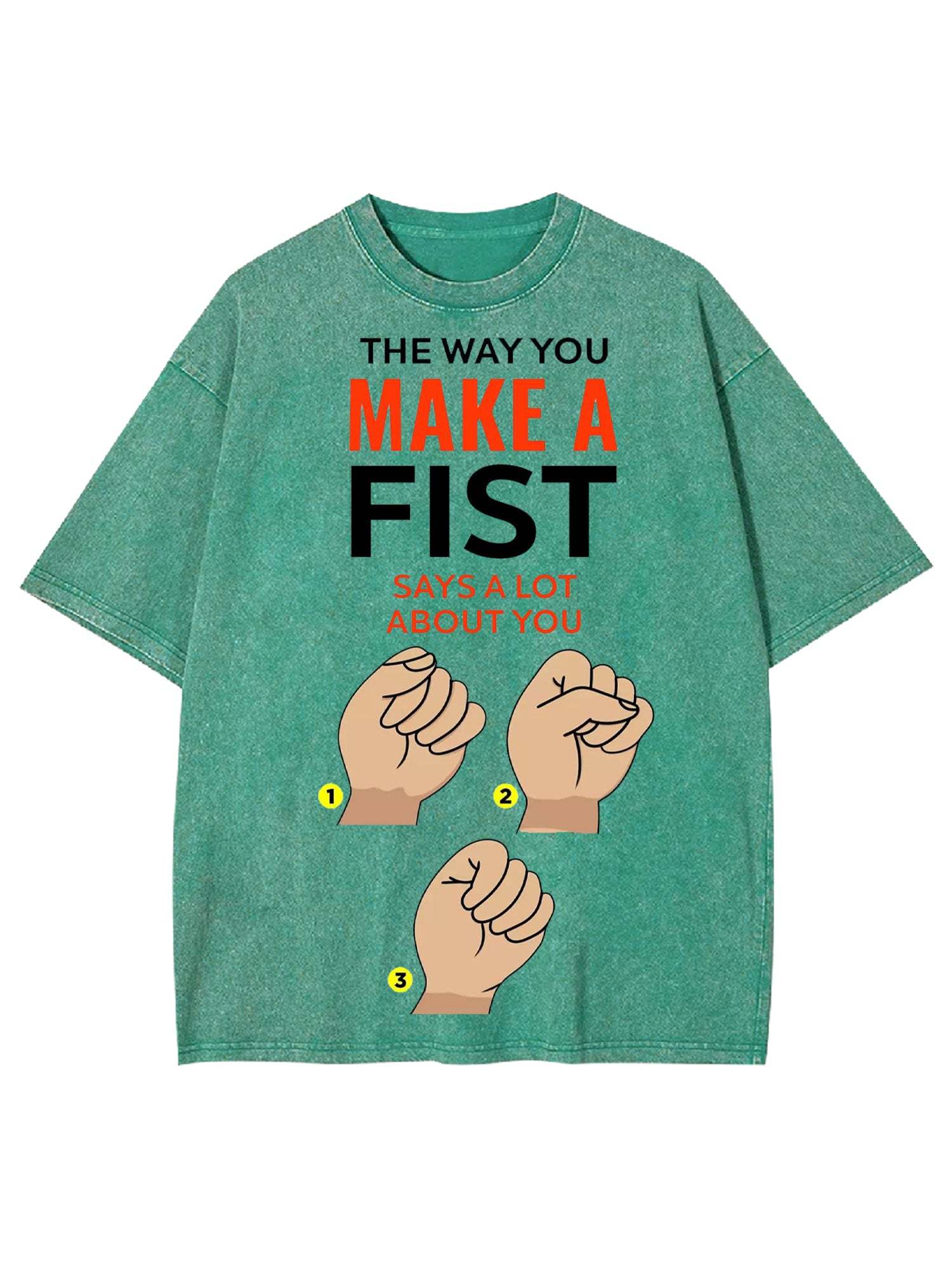 Make A Fist Washed Tshirt-ClassyOutlaw