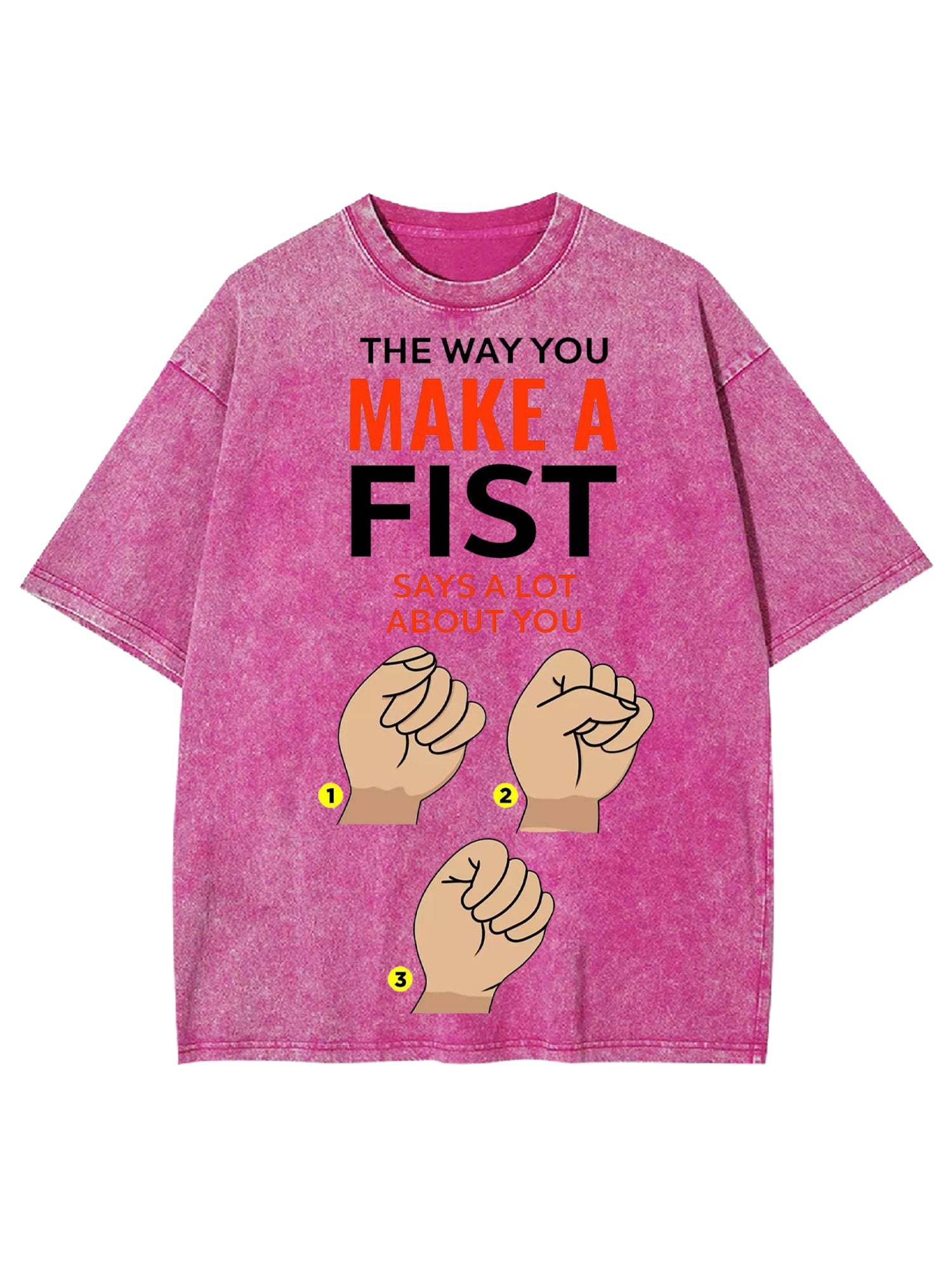 Make A Fist Washed Tshirt-ClassyOutlaw