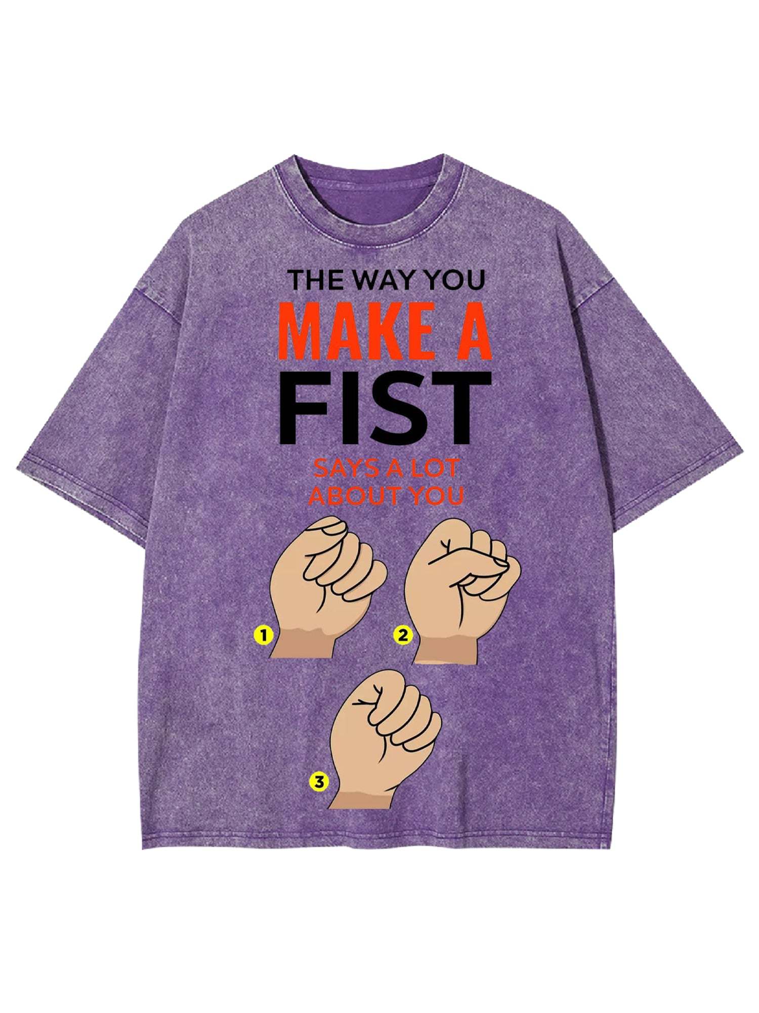 Make A Fist Washed Tshirt-ClassyOutlaw