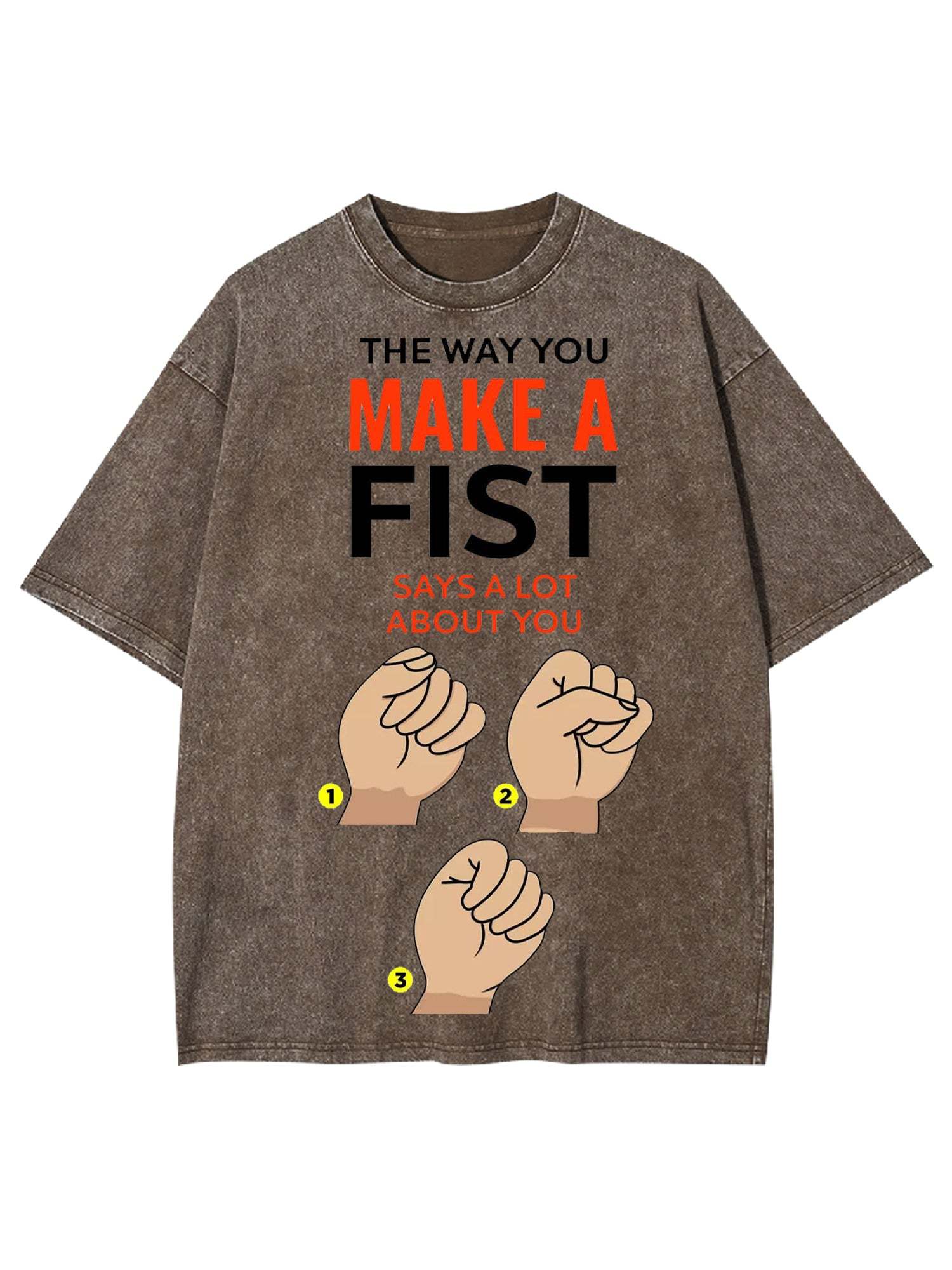 Make A Fist Washed Tshirt-ClassyOutlaw
