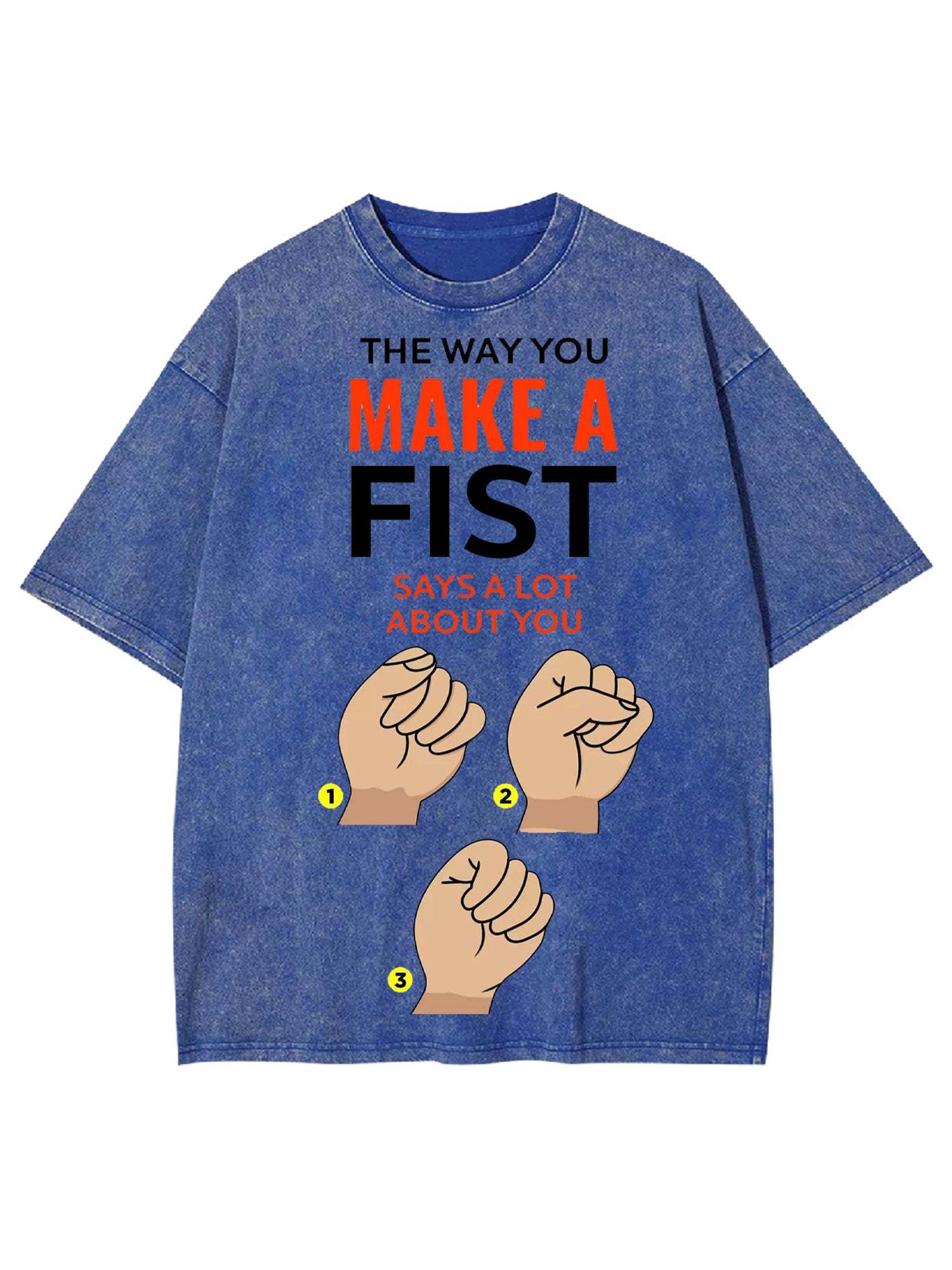 Make A Fist Washed Tshirt-ClassyOutlaw