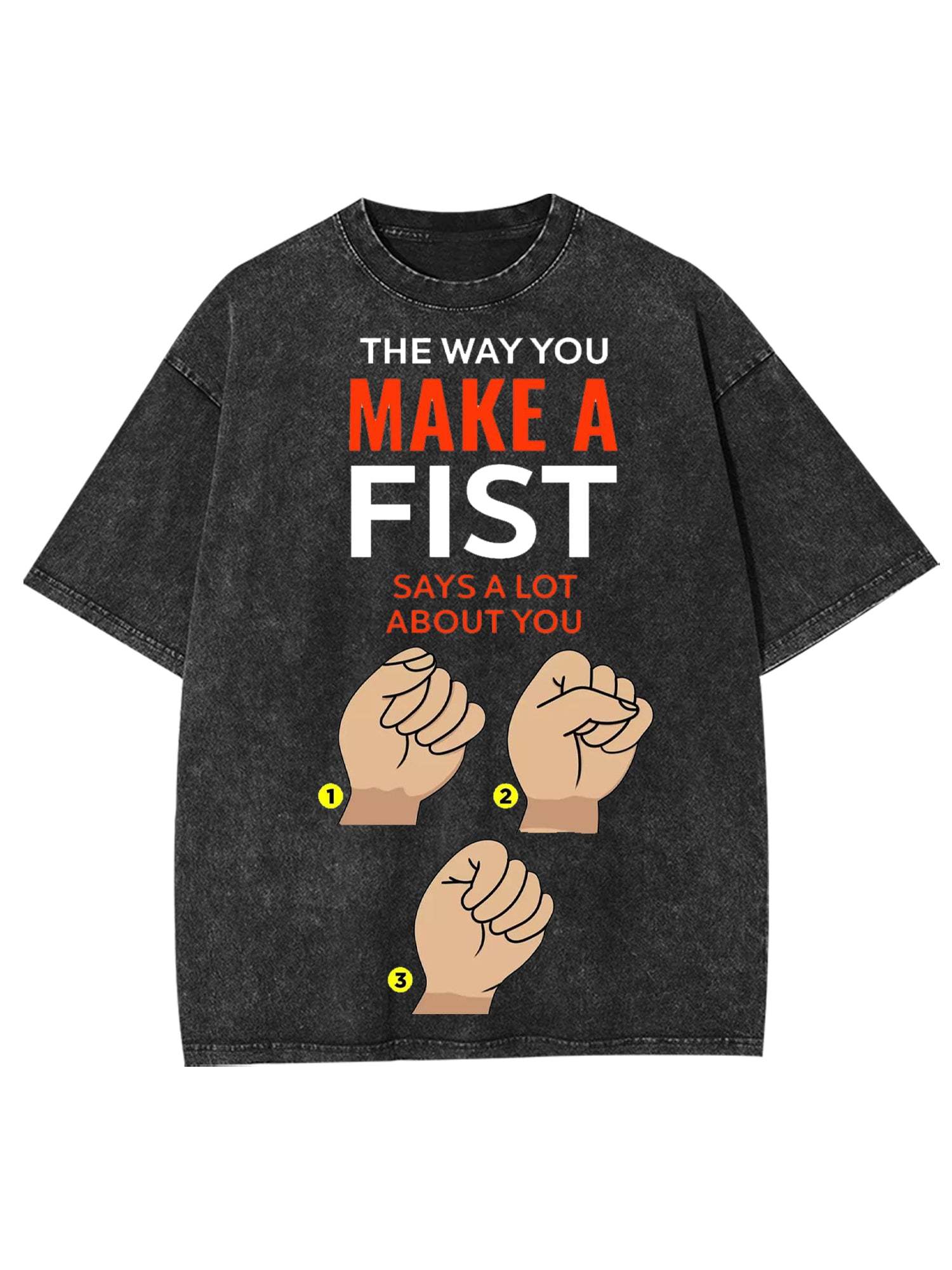 Make A Fist Washed Tshirt-ClassyOutlaw