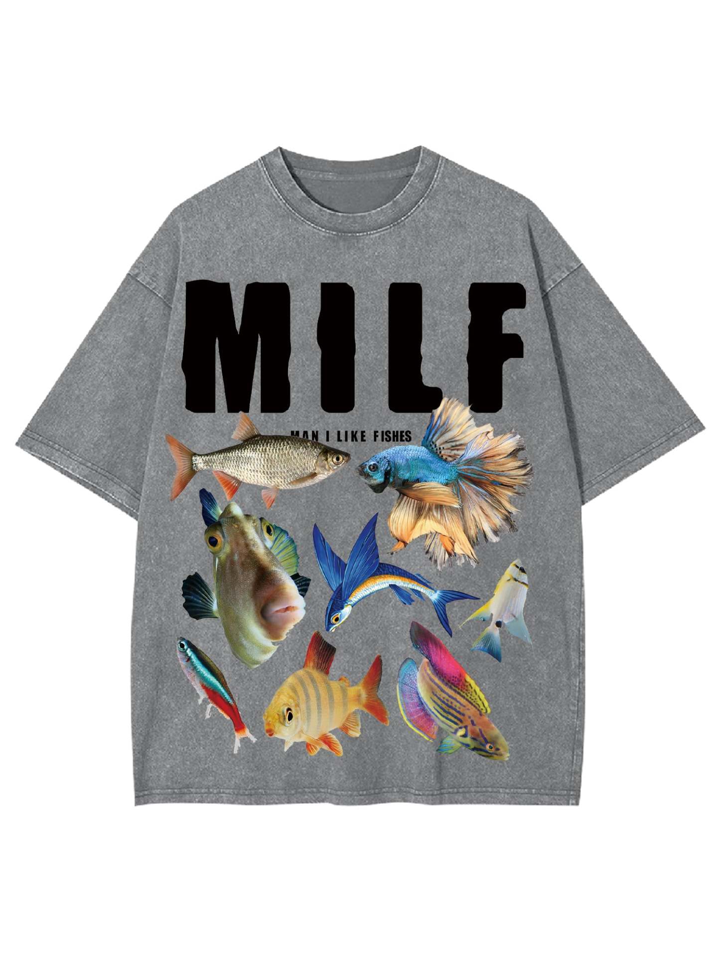 Milf Shirt Washed Tshirt-ClassyOutlaw