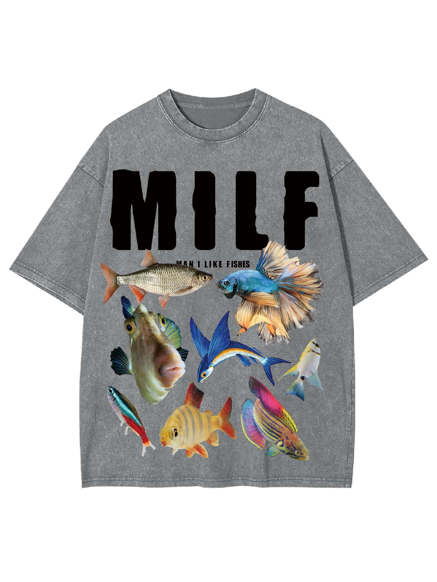 Milf Shirt Washed Tshirt-ClassyOutlaw