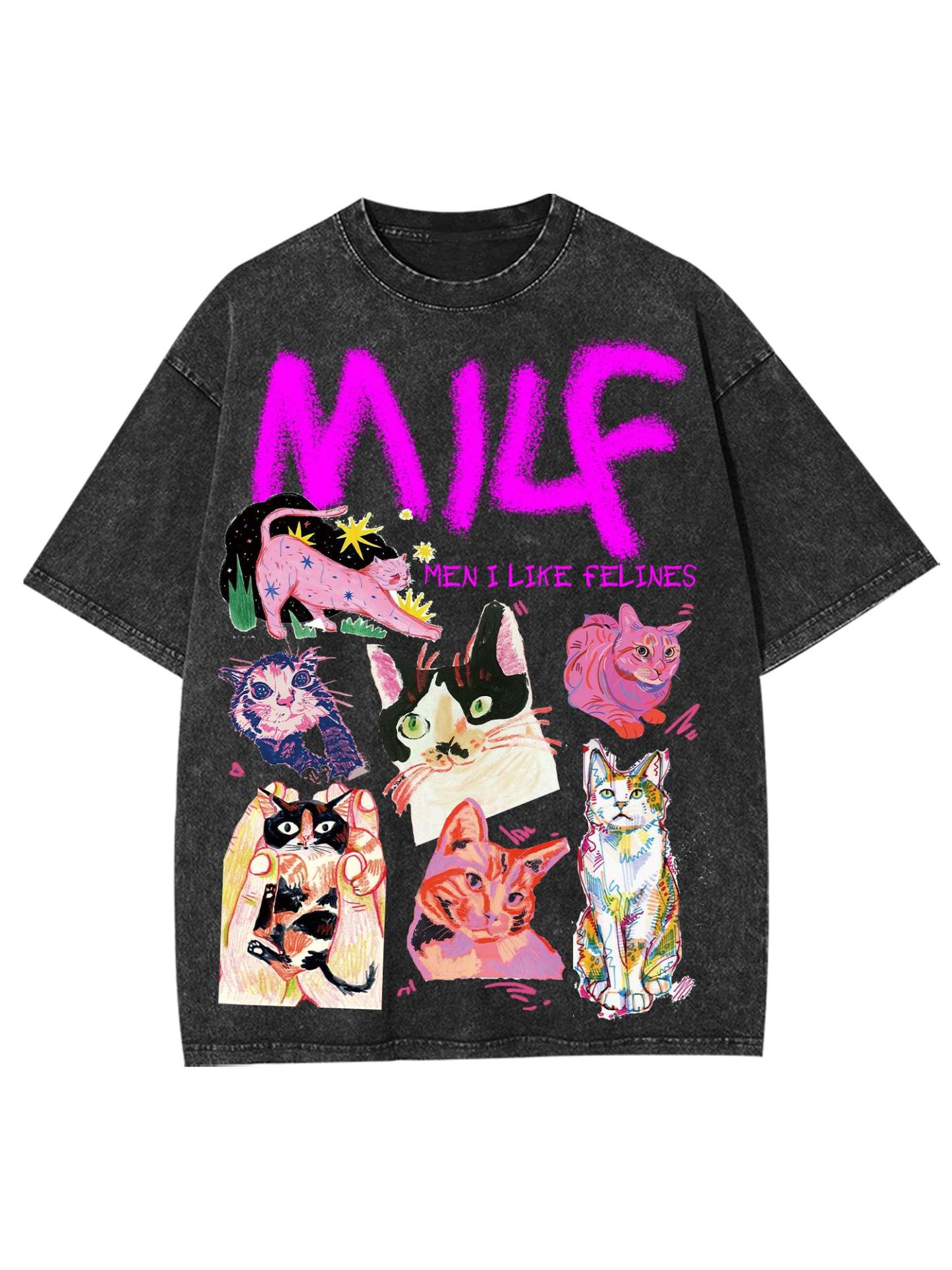 Milf Washed Tshirt-ClassyOutlaw Sale