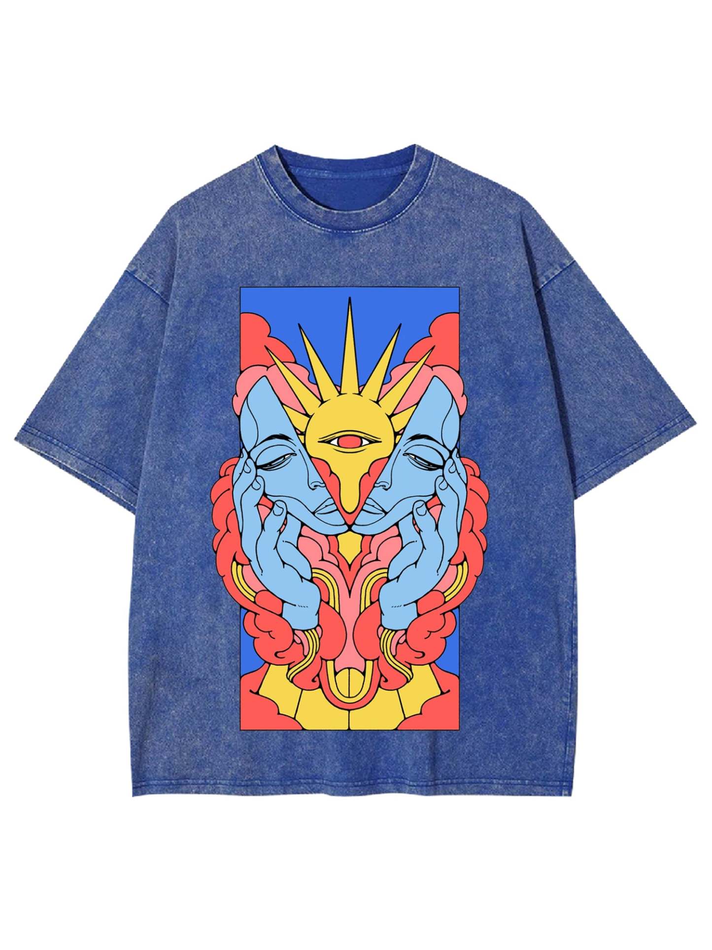 Men Down Sun Rise Washed Tshirt