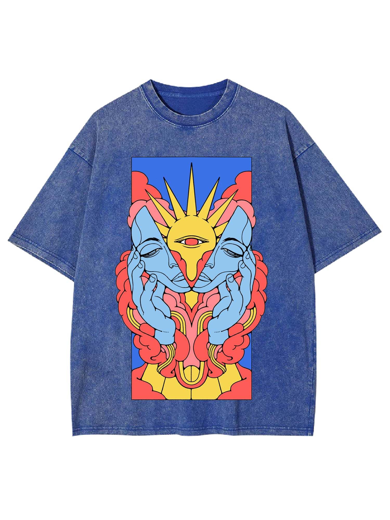 Men Down Sun Rise Washed Tshirt