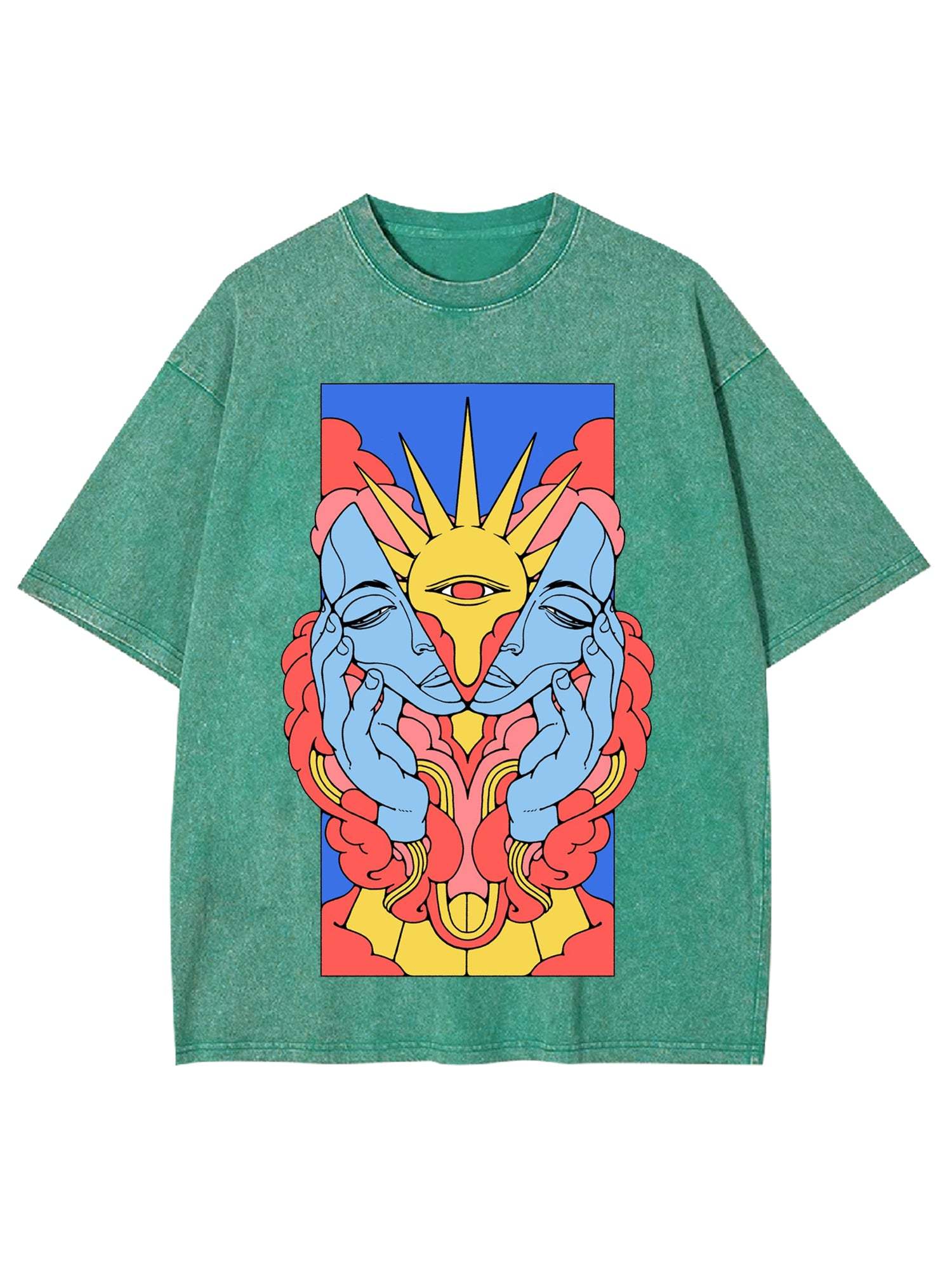 Men Down Sun Rise Washed Tshirt