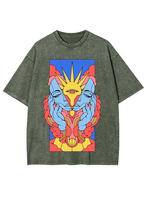 Men Down Sun Rise Washed Tshirt