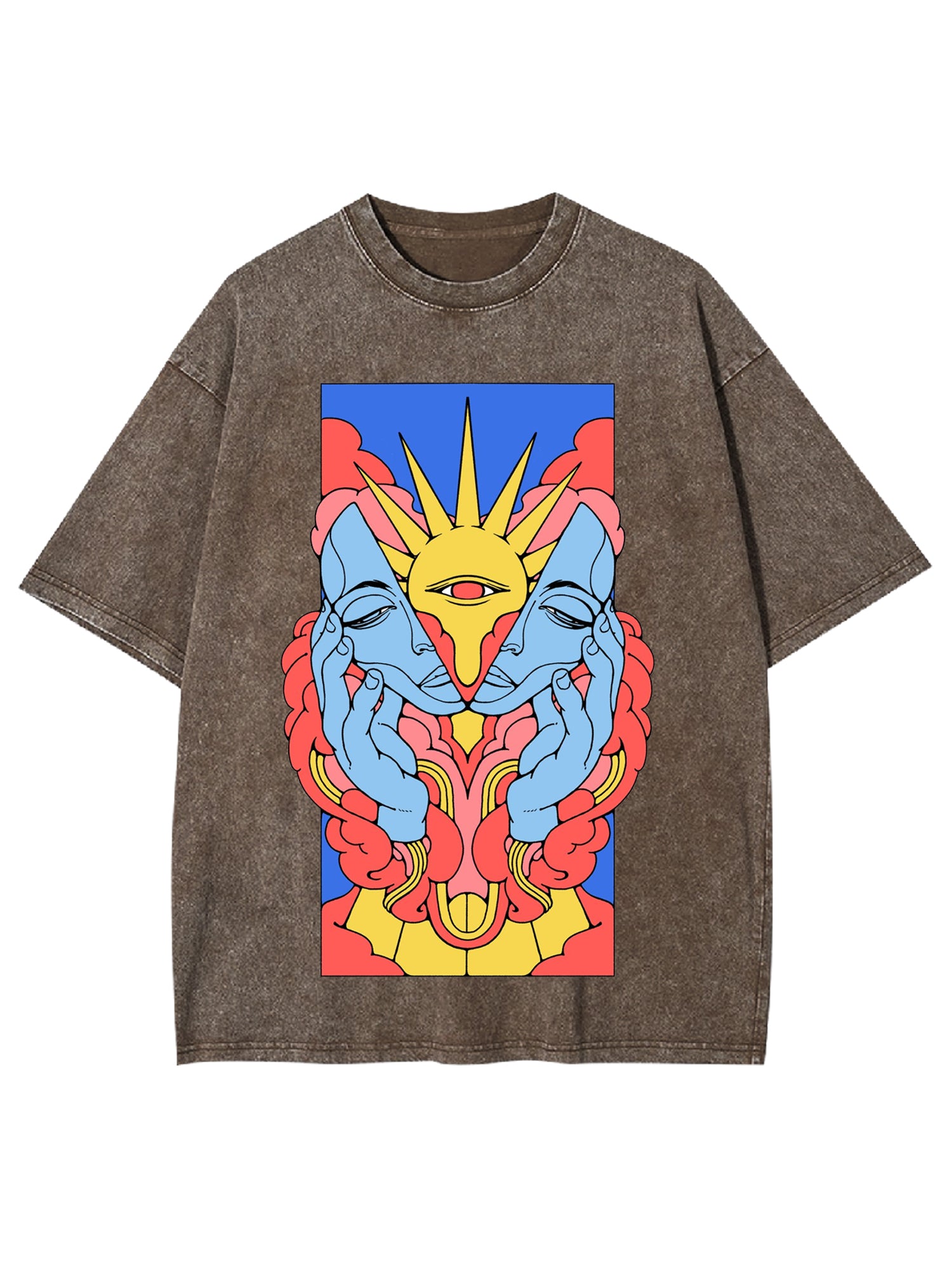 Men Down Sun Rise Washed Tshirt