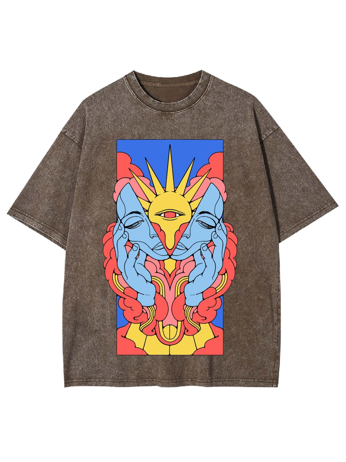 Men Down Sun Rise Washed Tshirt