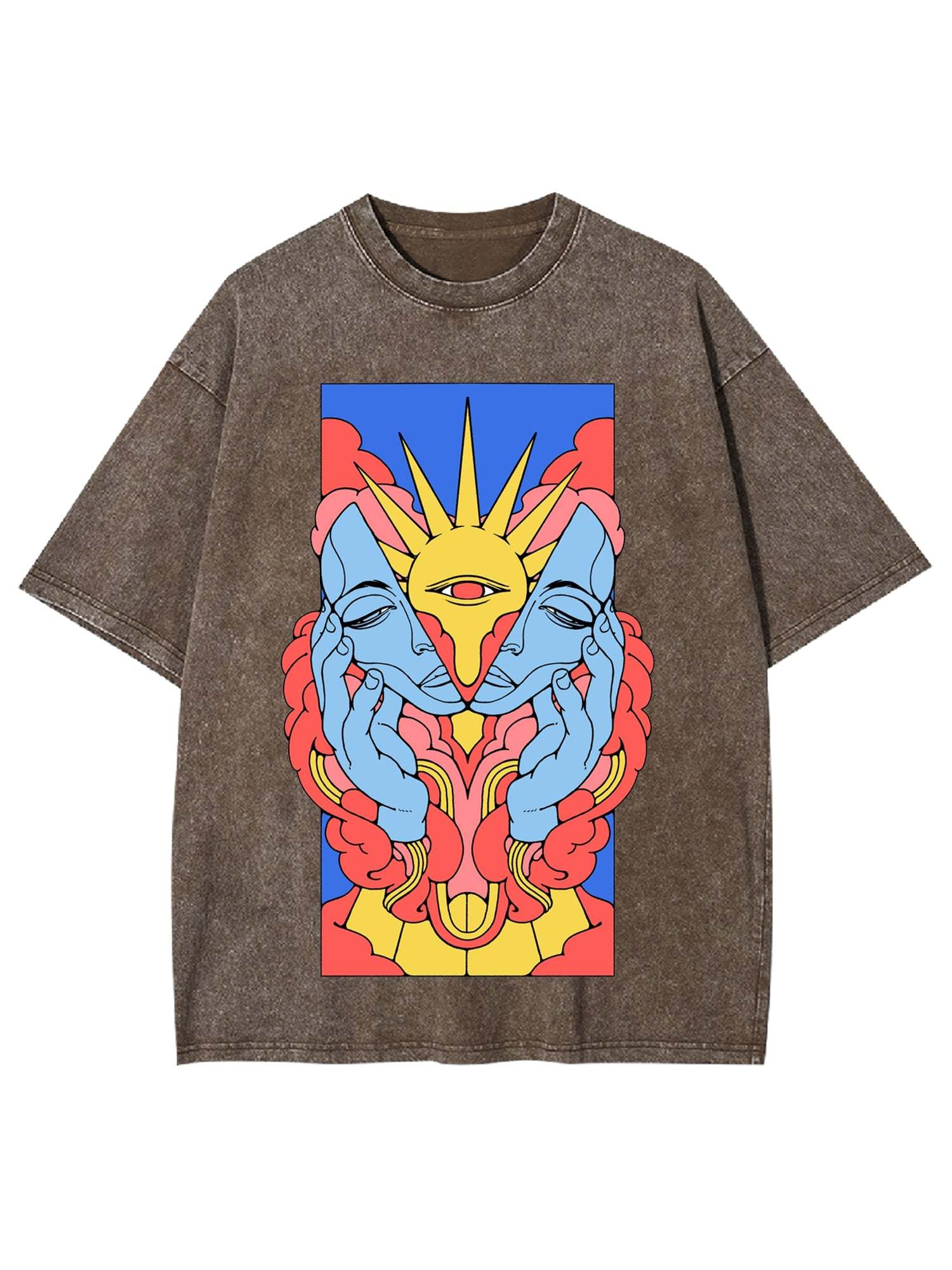 Men Down Sun Rise Washed Tshirt