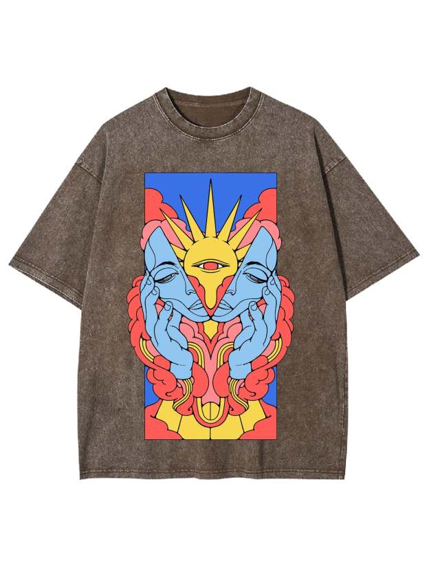 Men Down Sun Rise Washed Tshirt