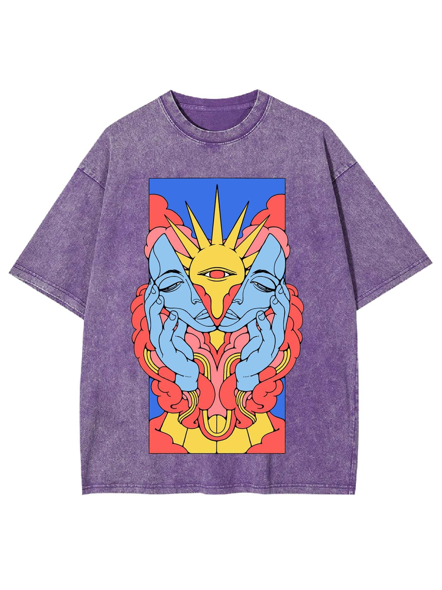 Men Down Sun Rise Washed Tshirt