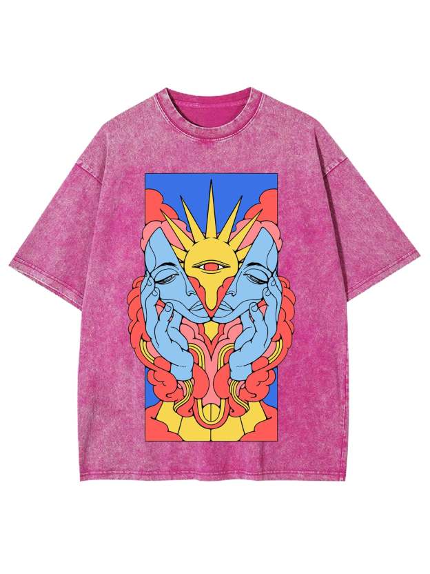 Men Down Sun Rise Washed Tshirt