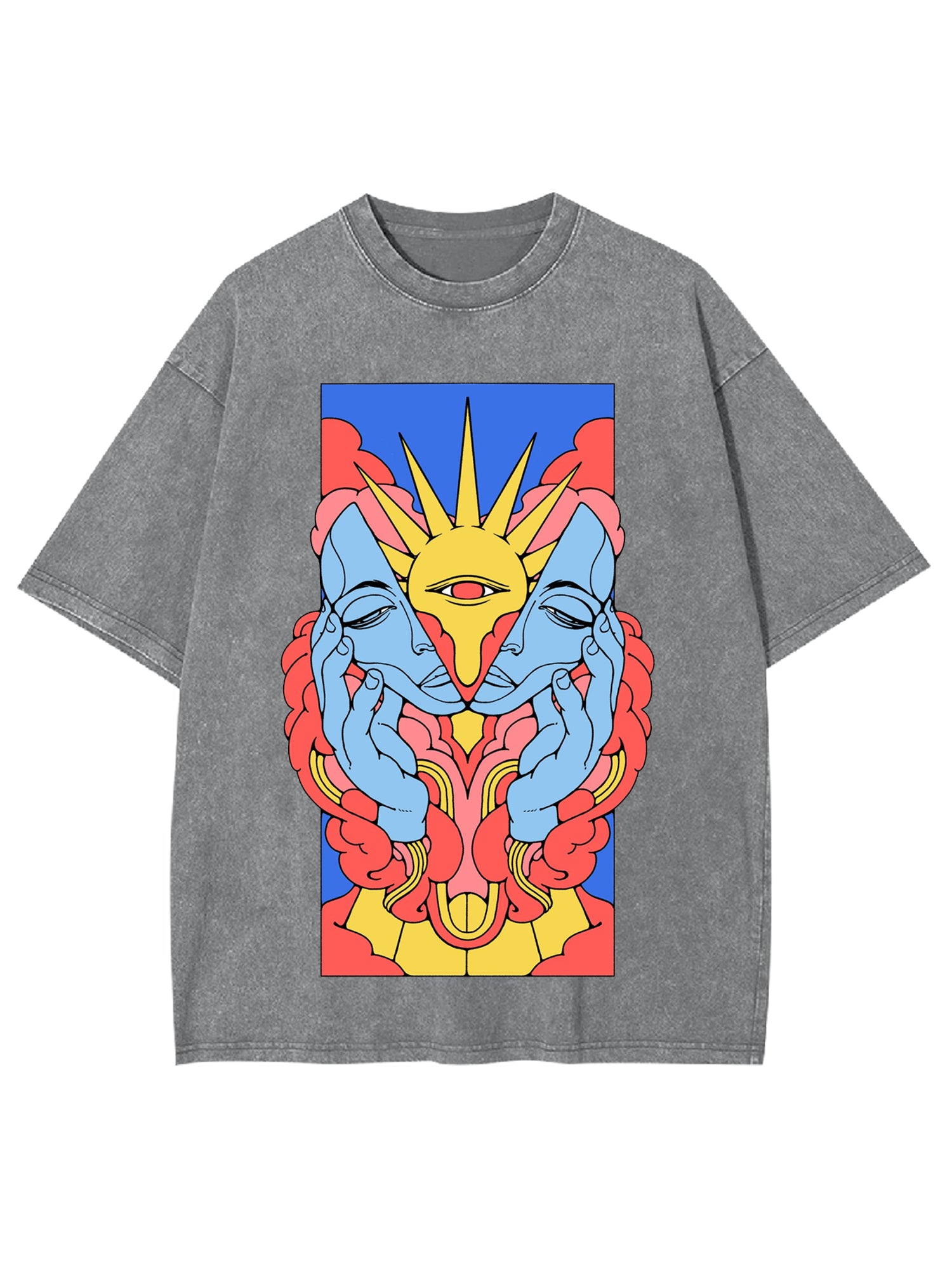 Men Down Sun Rise Washed Tshirt