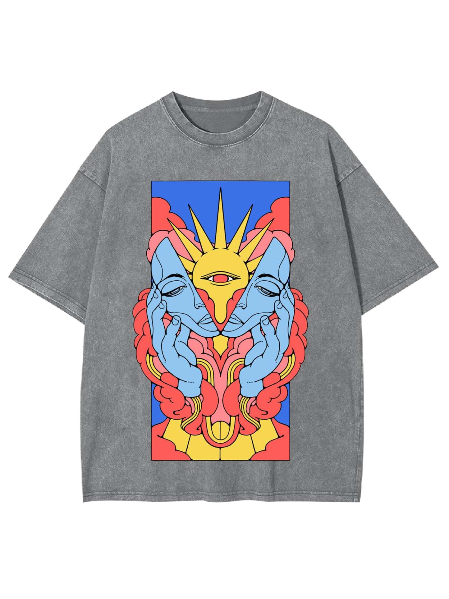 Men Down Sun Rise Washed Tshirt