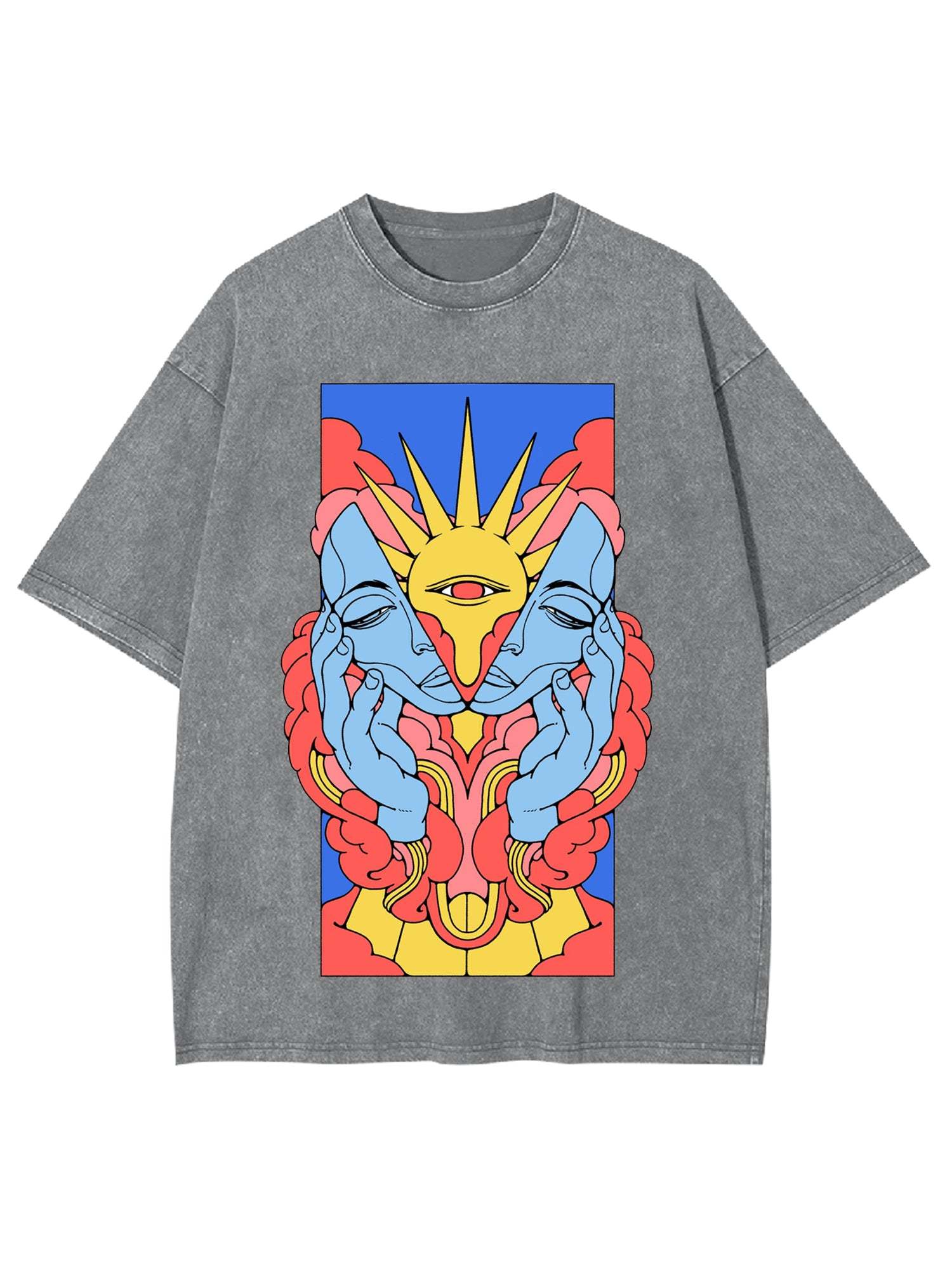 Men Down Sun Rise Washed Tshirt