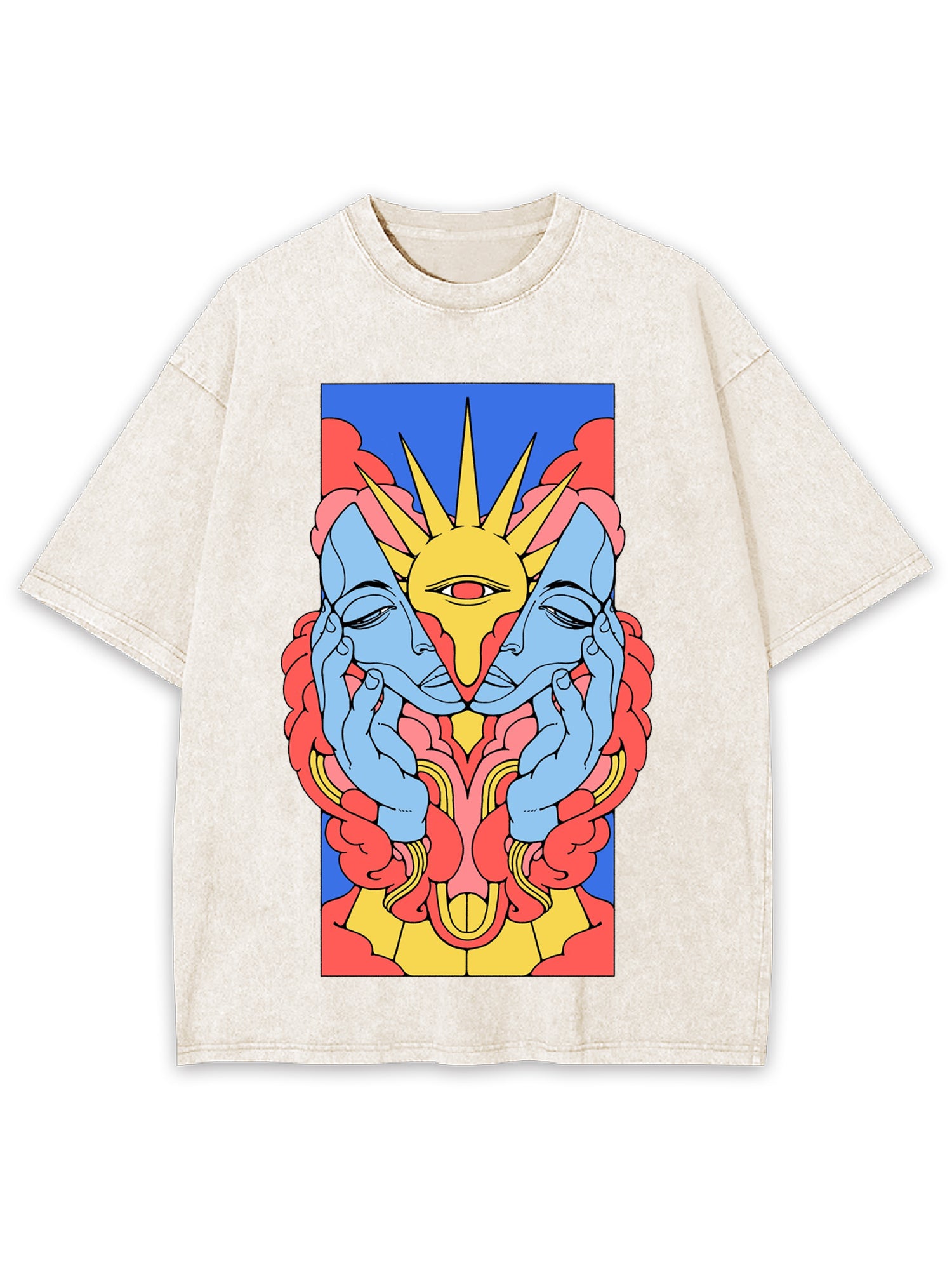 Men Down Sun Rise Washed Tshirt