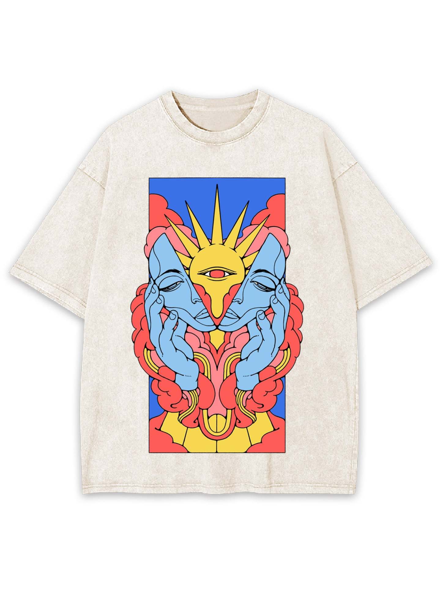 Men Down Sun Rise Washed Tshirt