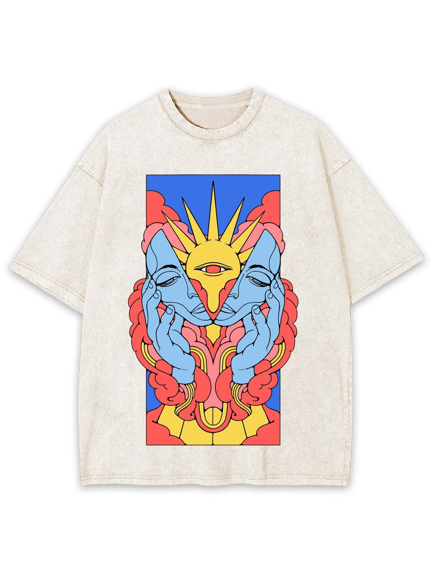 Men Down Sun Rise Washed Tshirt