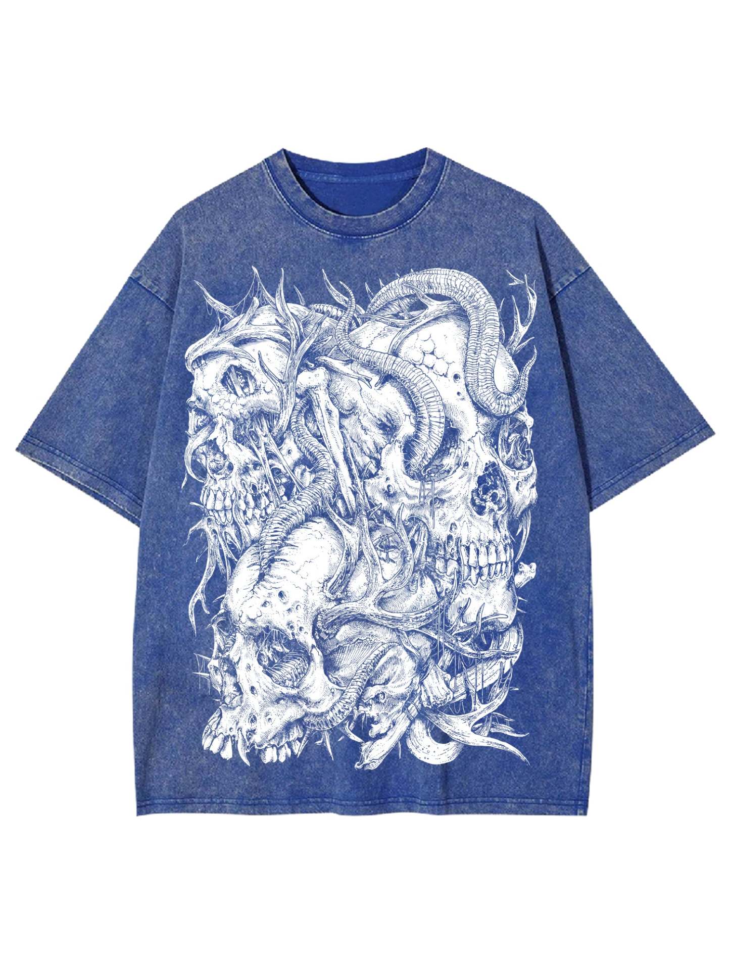 Skulls Washed Tshirt-ClassyOutlaw