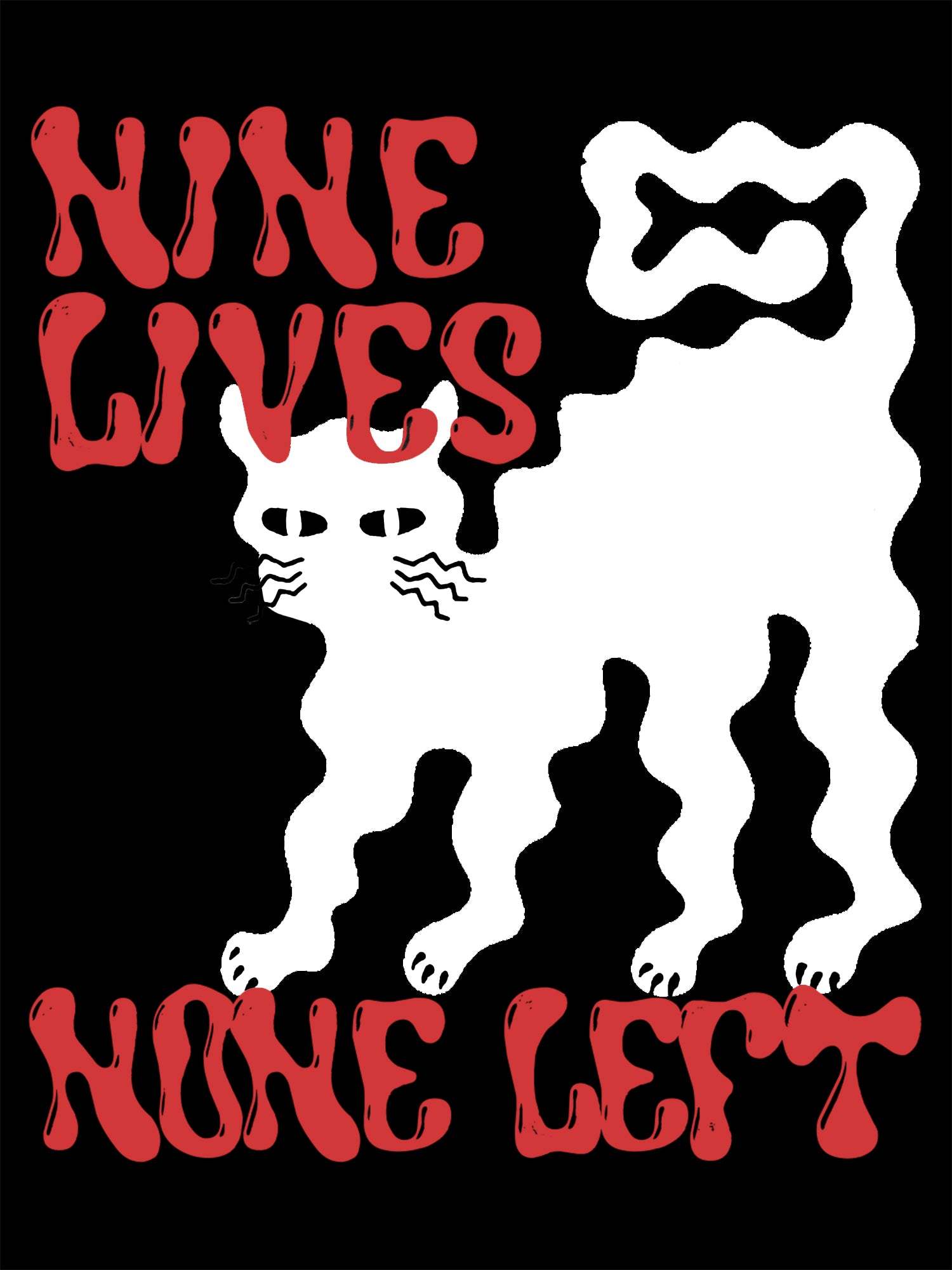 Nine Lives None Left Washed Tshirt-ClassyOutlaw