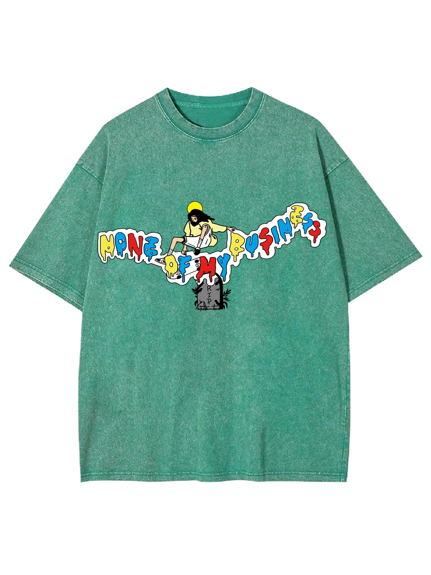 None Of My Business Washed Tshirt-ClassyOutlaw