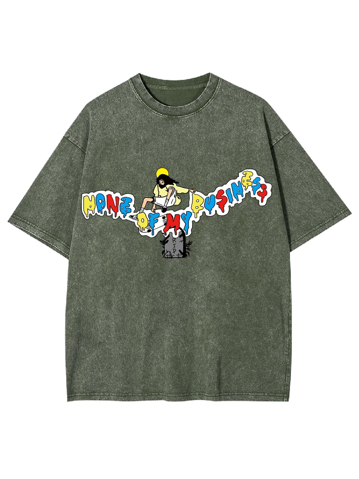 None Of My Business Washed Tshirt-ClassyOutlaw