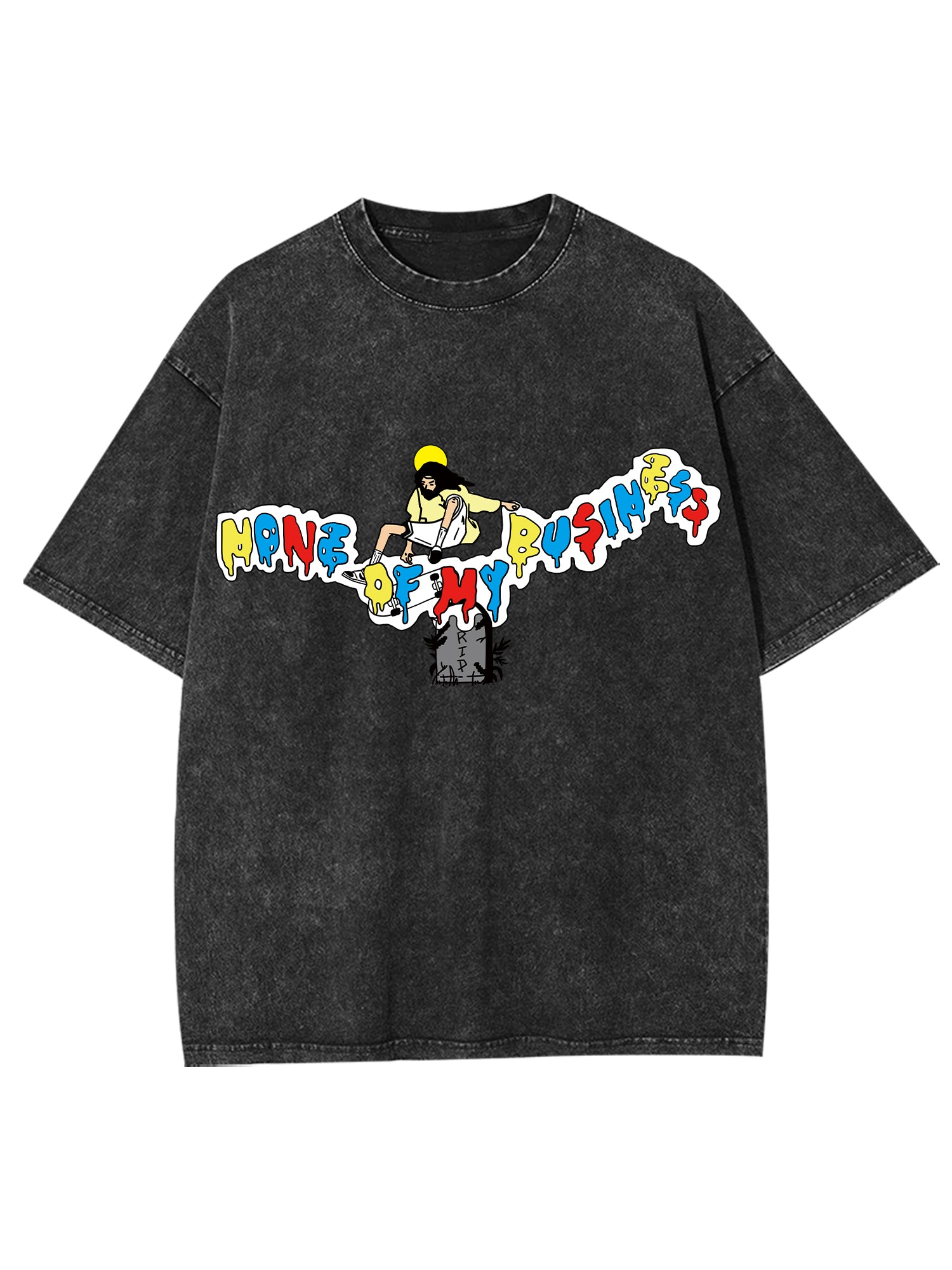 None Of My Business Washed Tshirt-ClassyOutlaw