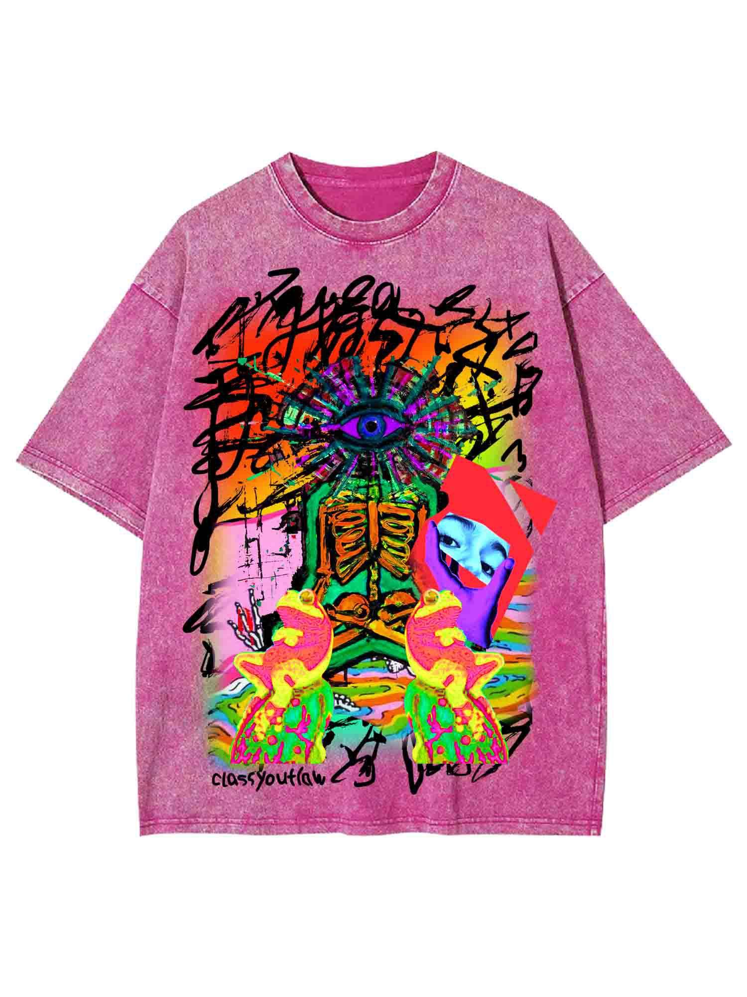 Out Of My Mind Washed Tshirt-ClassyOutlaw Sale