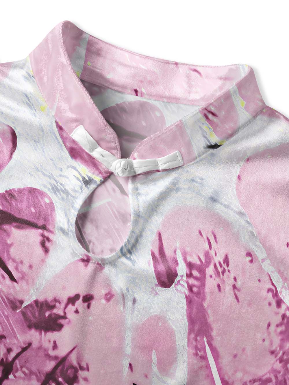 PINK BLOOM QIPAO MINI DRESS