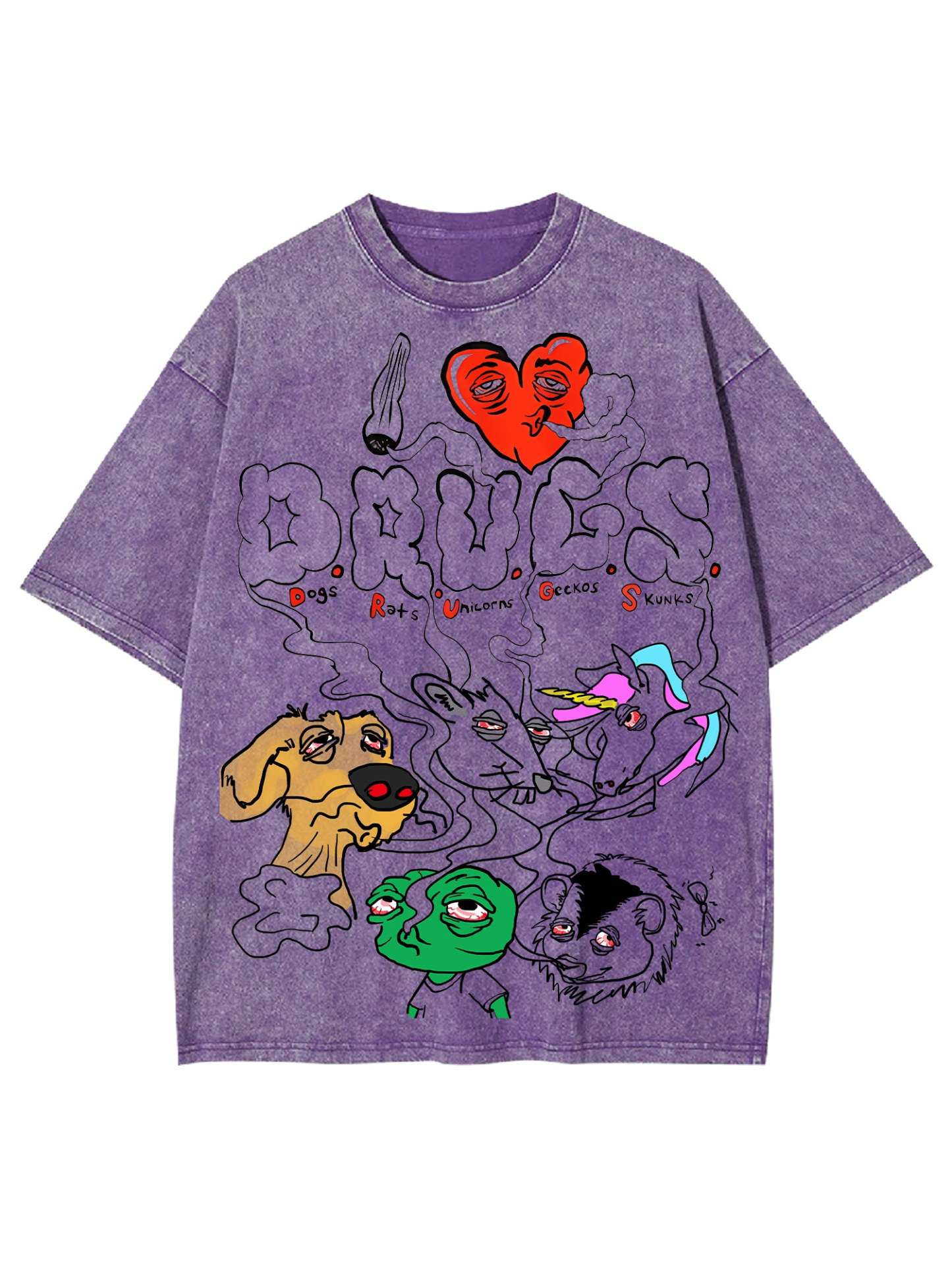 Drugs Washed Tshirt-ClassyOutlaw