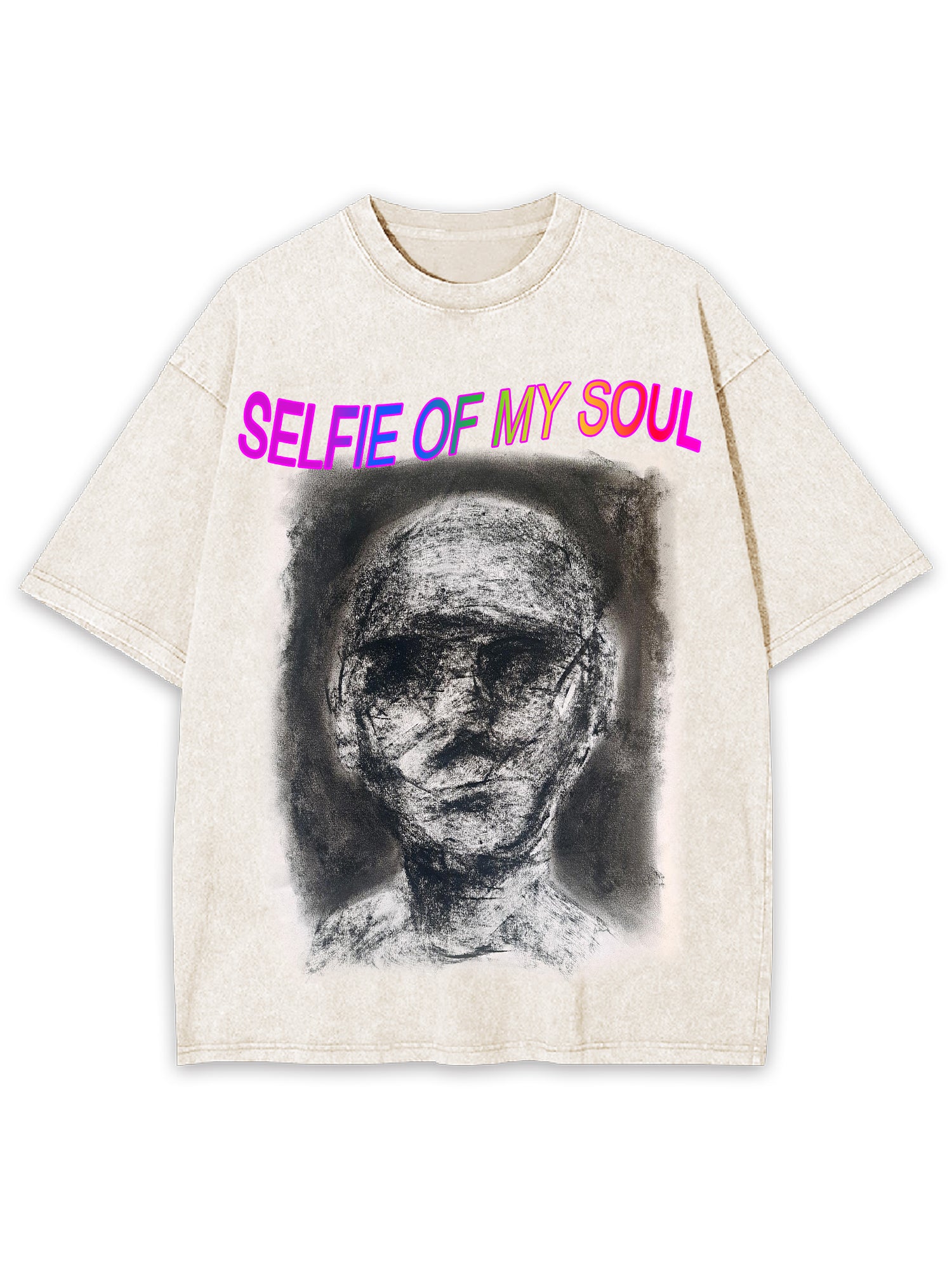 Selfie Of My Soul Washed Tshirt-ClassyOutlaw