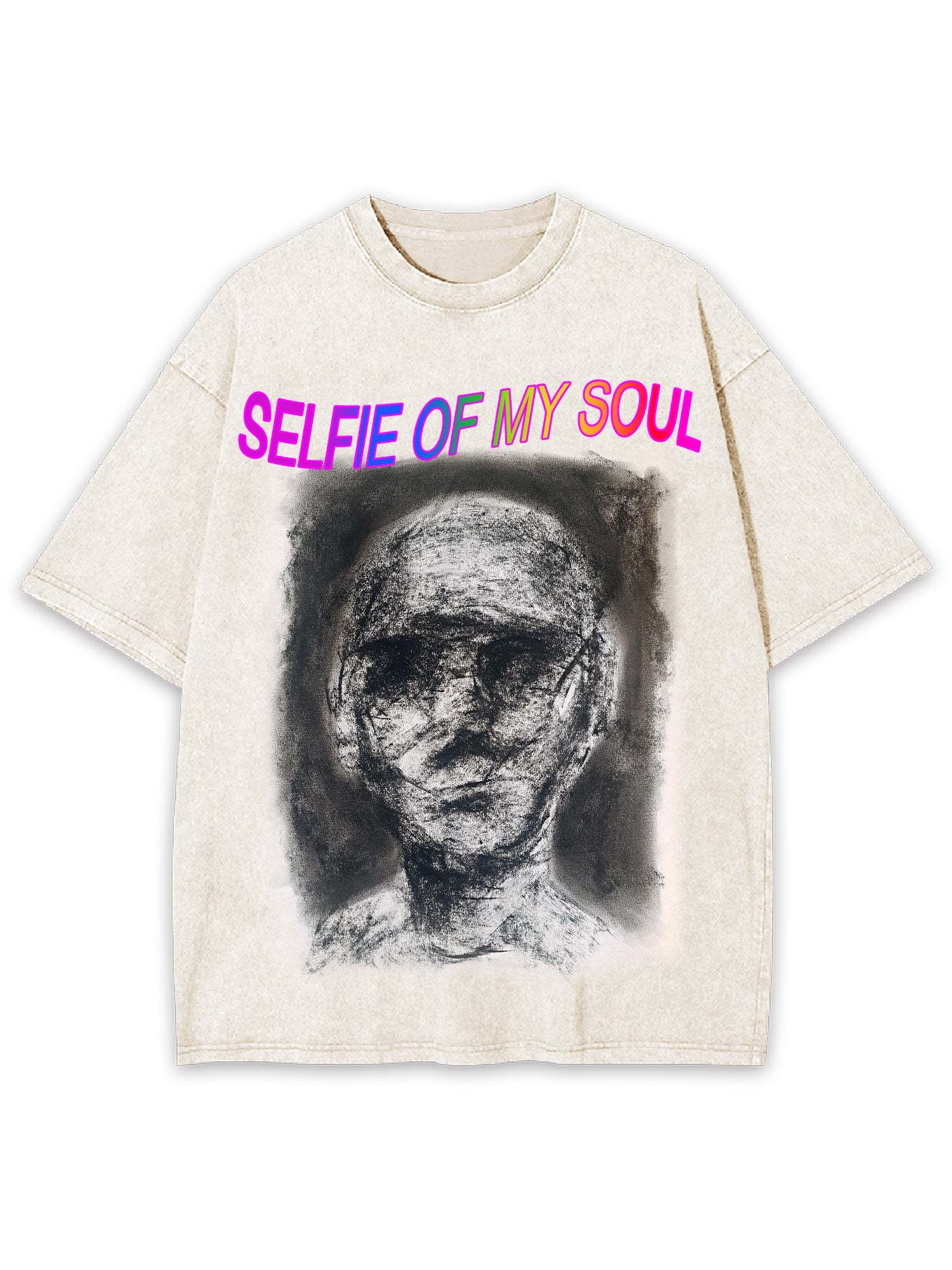 Selfie Of My Soul Washed Tshirt-ClassyOutlaw