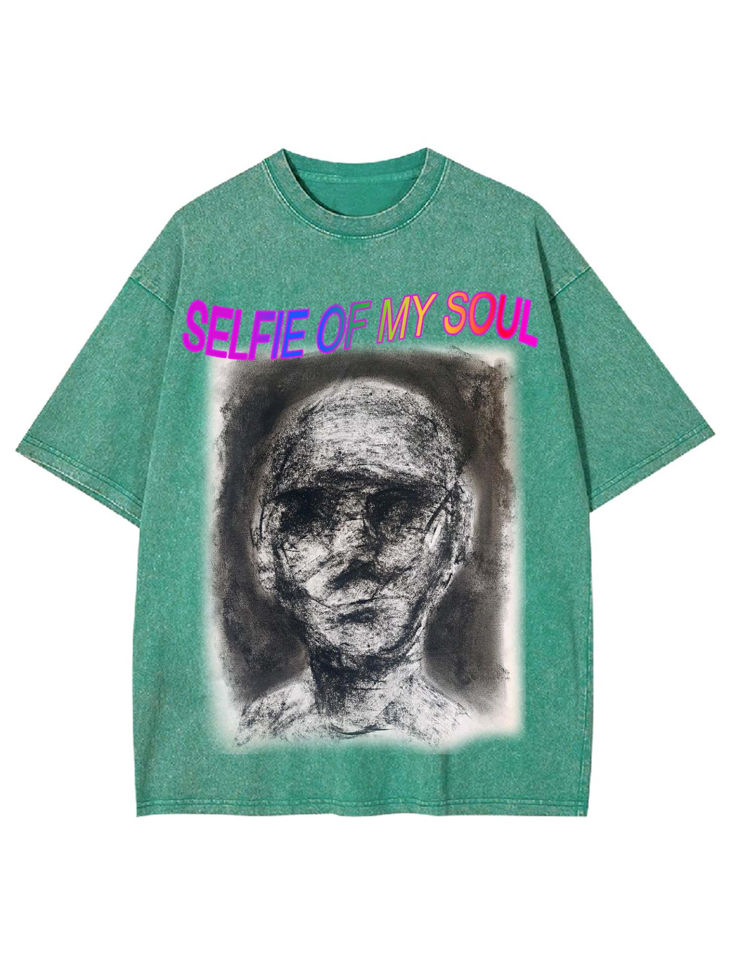 Selfie Of My Soul Washed Tshirt-ClassyOutlaw