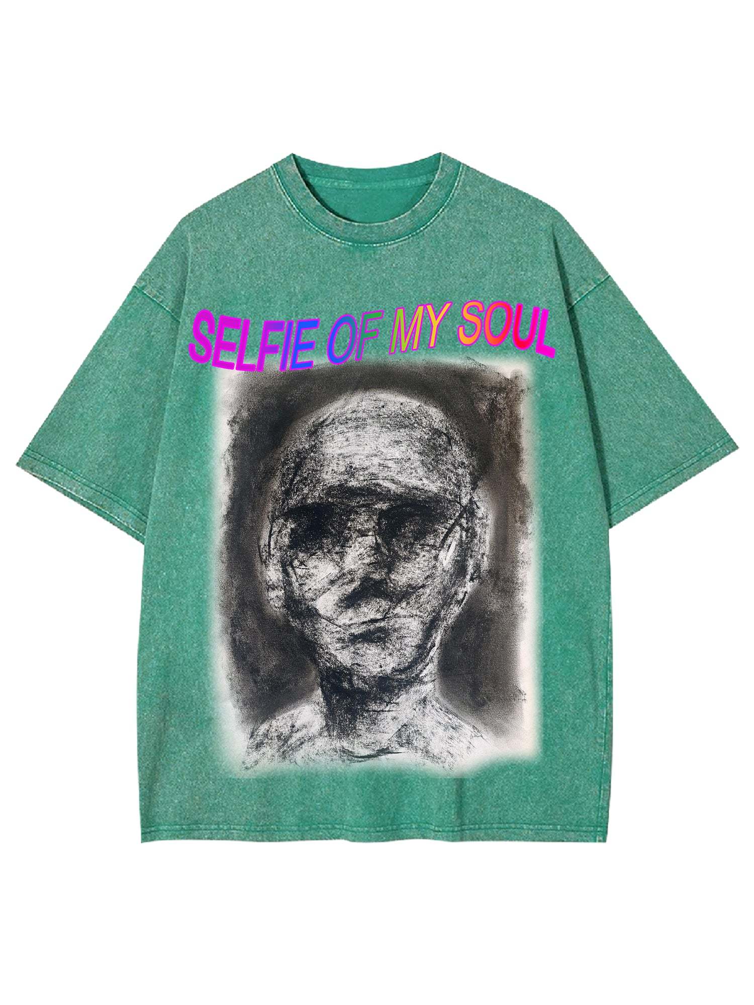 Selfie Of My Soul Washed Tshirt-ClassyOutlaw