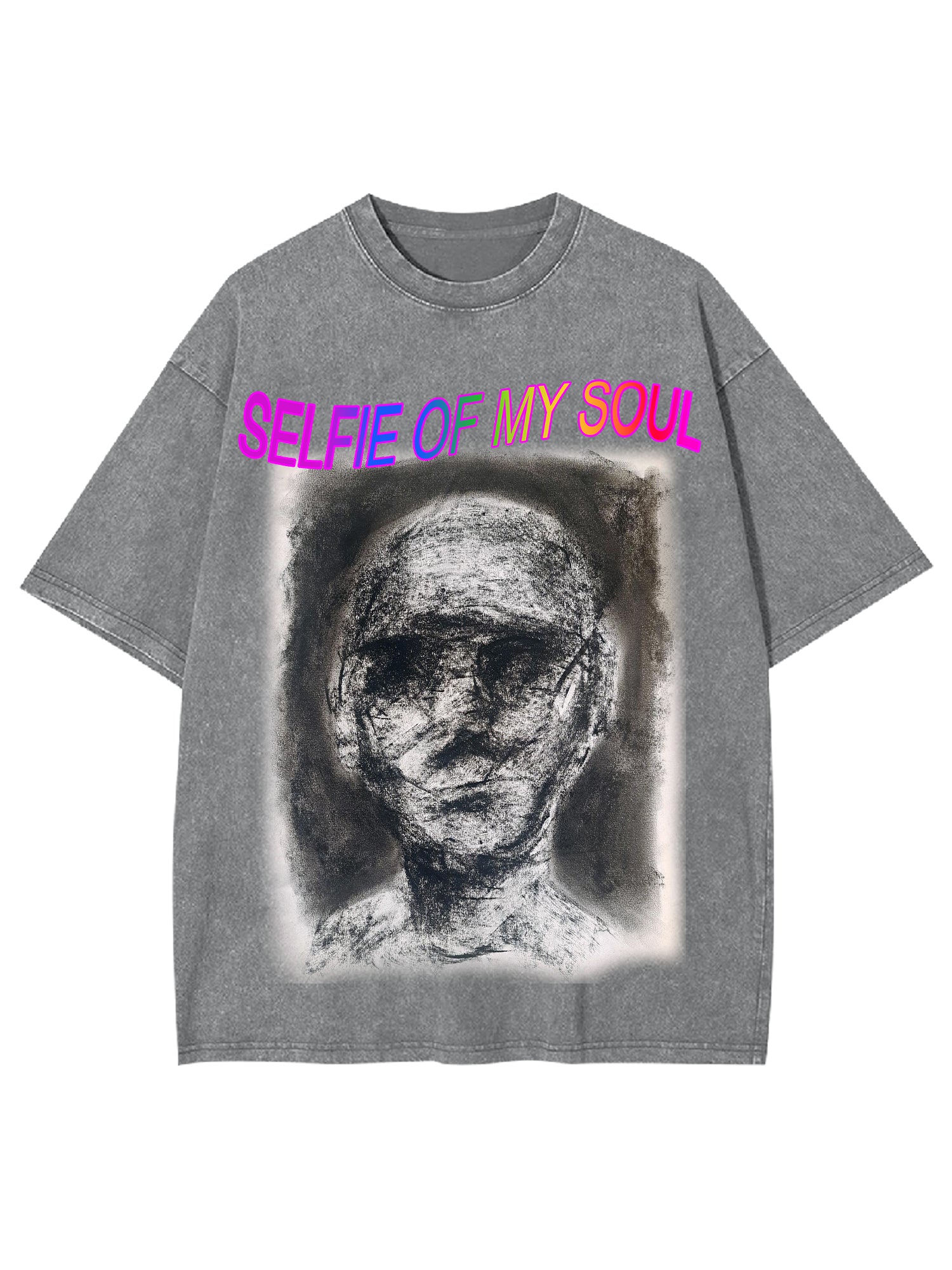 Selfie Of My Soul Washed Tshirt-ClassyOutlaw