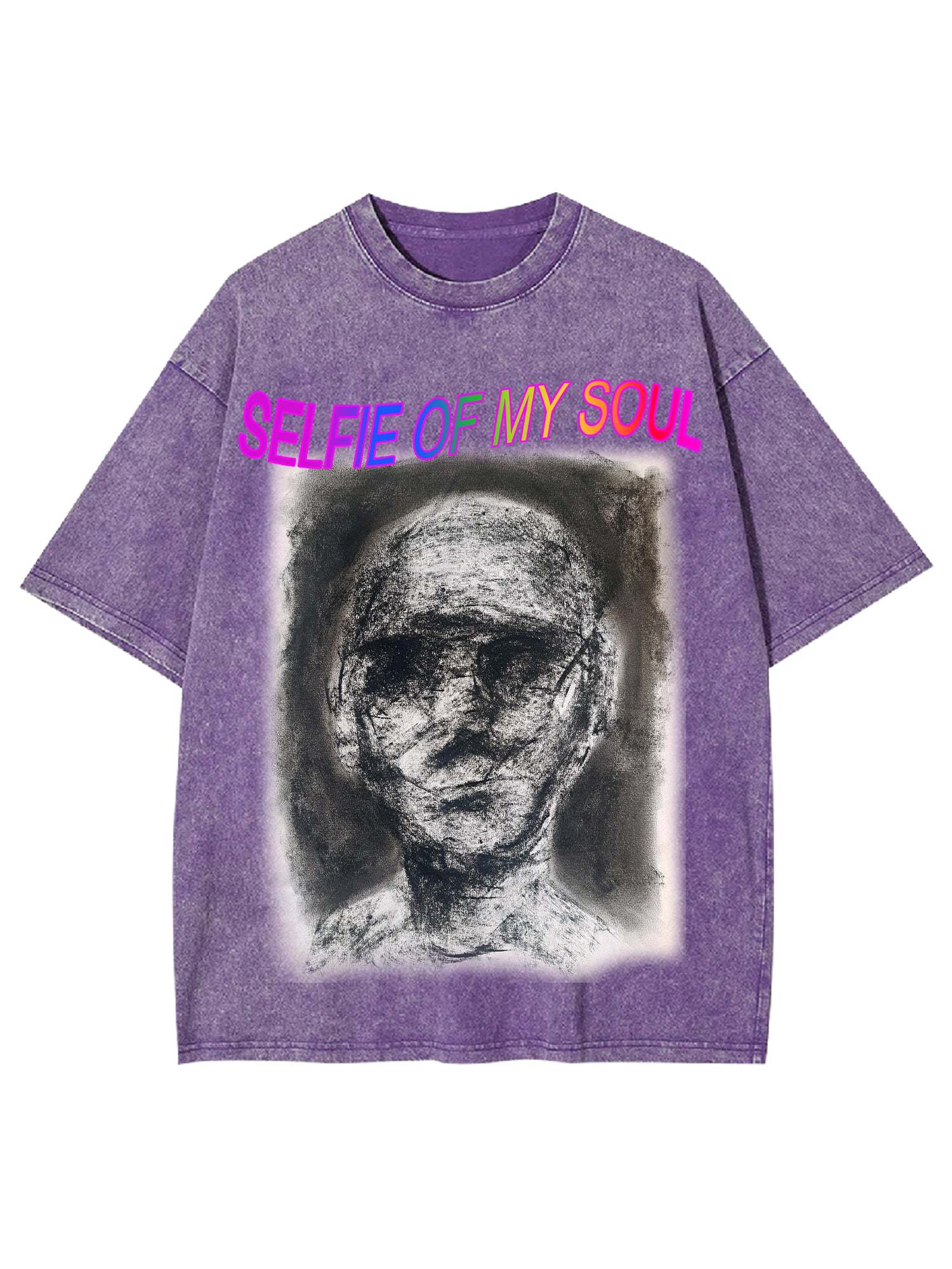 Selfie Of My Soul Washed Tshirt-ClassyOutlaw