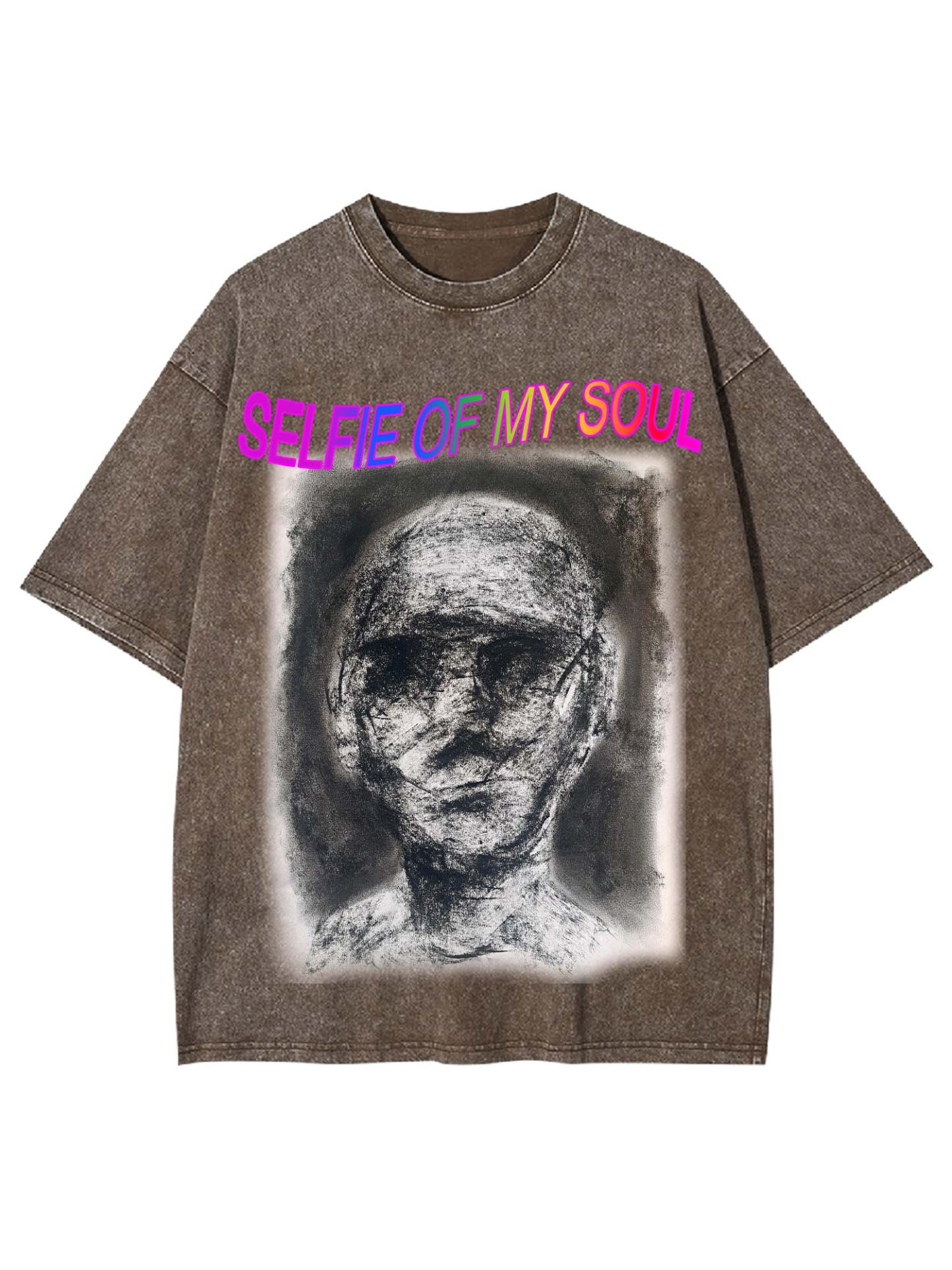 Selfie Of My Soul Washed Tshirt-ClassyOutlaw