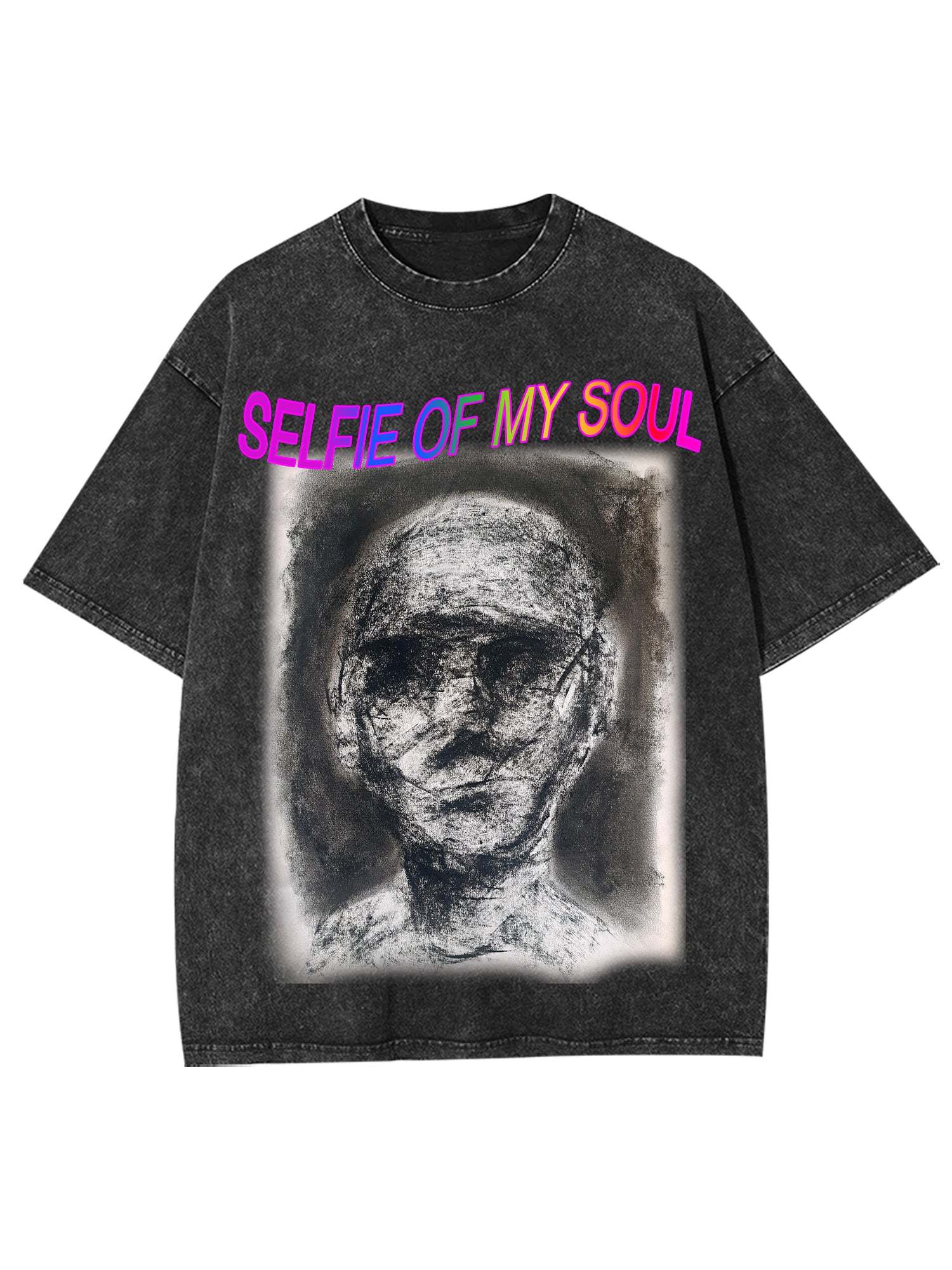 Selfie Of My Soul Washed Tshirt-ClassyOutlaw