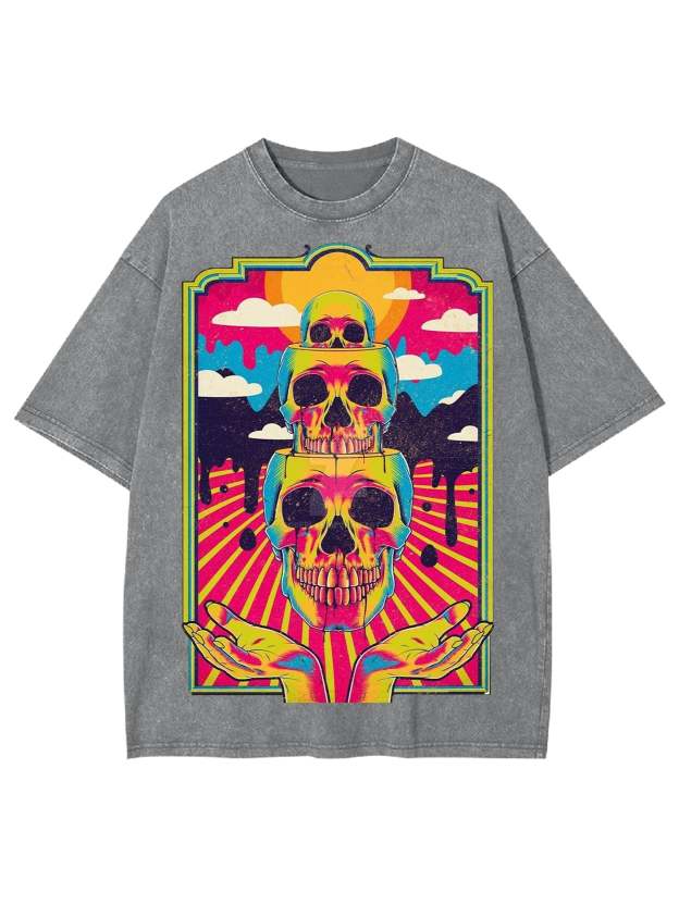 Dead Skull Washed Tshirt-ClassyOutlaw