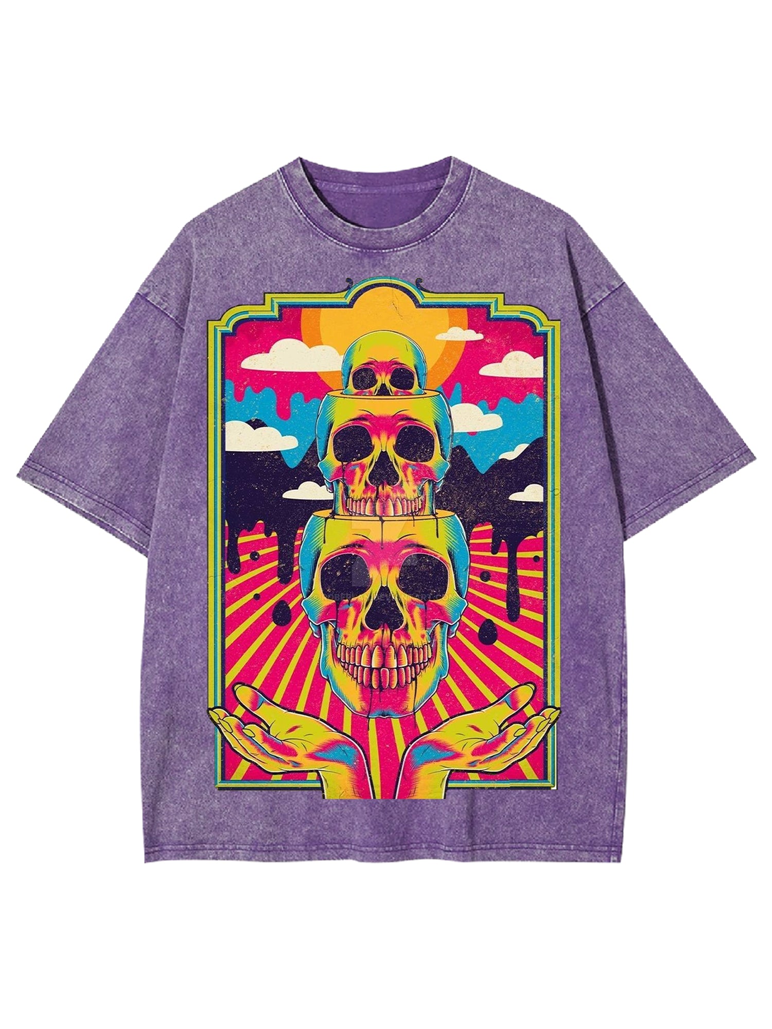 Dead Skull Washed Tshirt-ClassyOutlaw