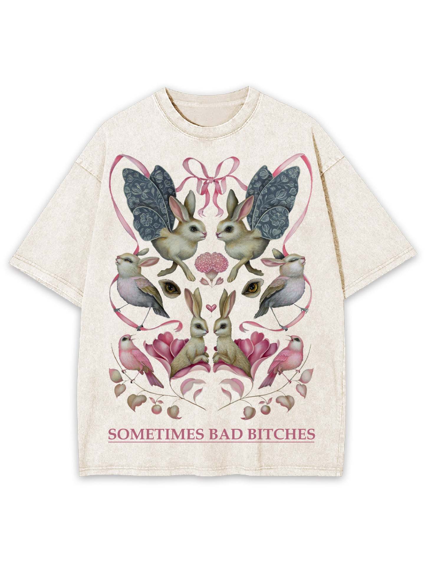 Sometimes Bad Bitches Washed Tshirt-ClassyOutlaw