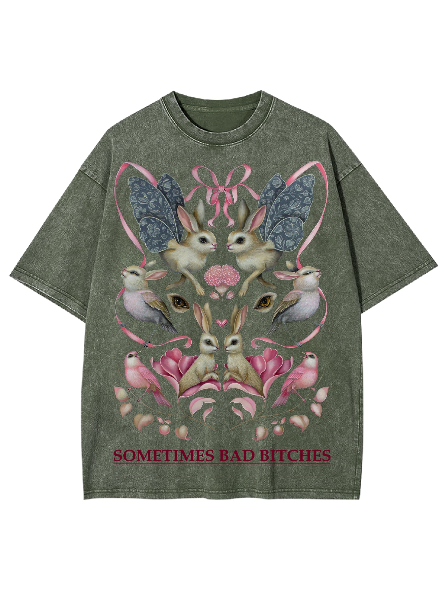 Sometimes Bad Bitches Washed Tshirt-ClassyOutlaw