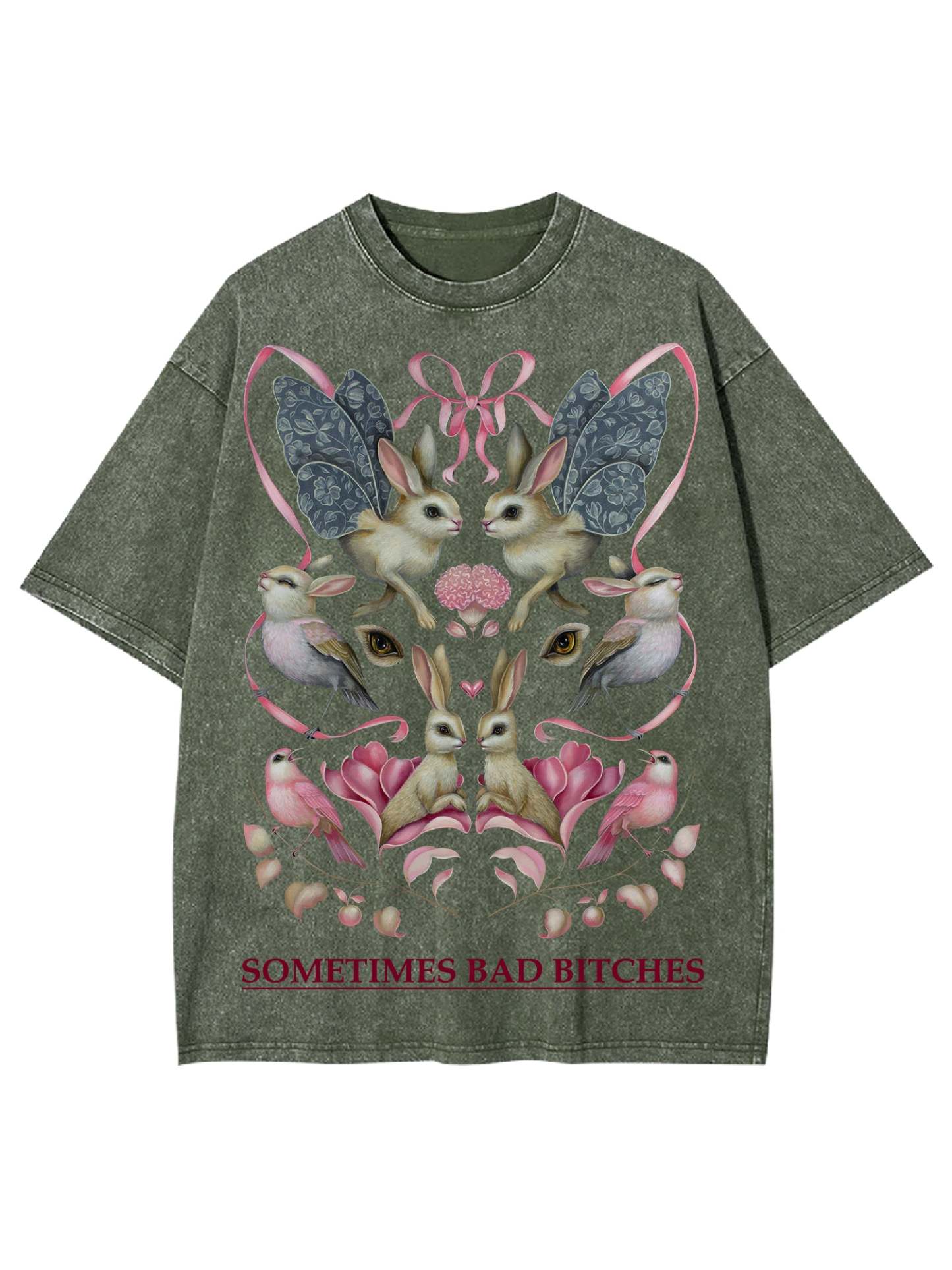 Sometimes Bad Bitches Washed Tshirt-ClassyOutlaw